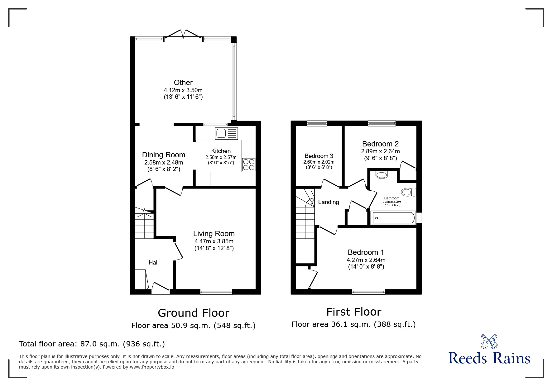 Floorplan of 3 bedroom Semi Detached House for sale, Peterhouse Road, Grimsby, Lincolnshire, DN34