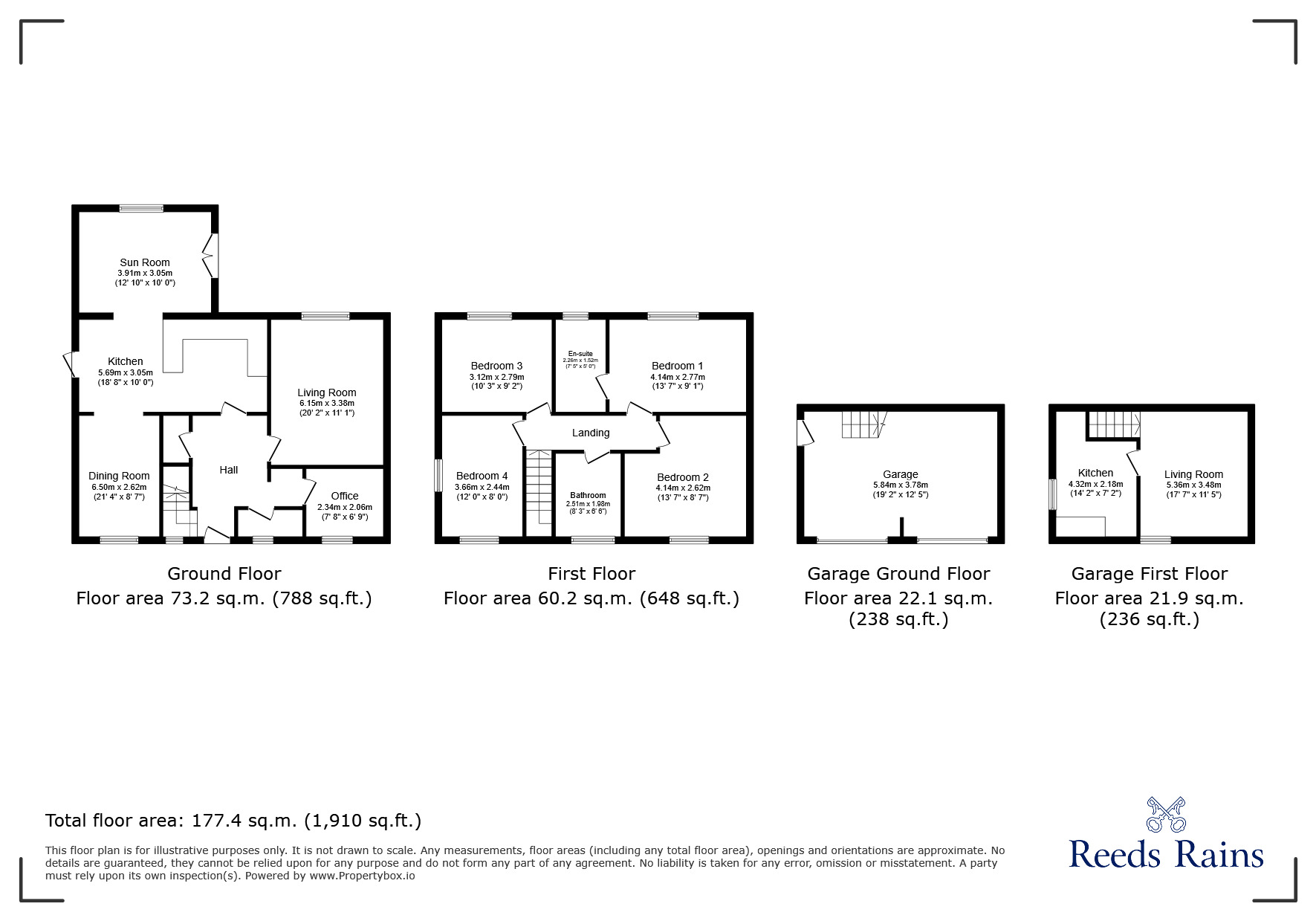 Floorplan of 4 bedroom Detached House for sale, Bluebell Road, Grimsby, Lincolnshire, DN33