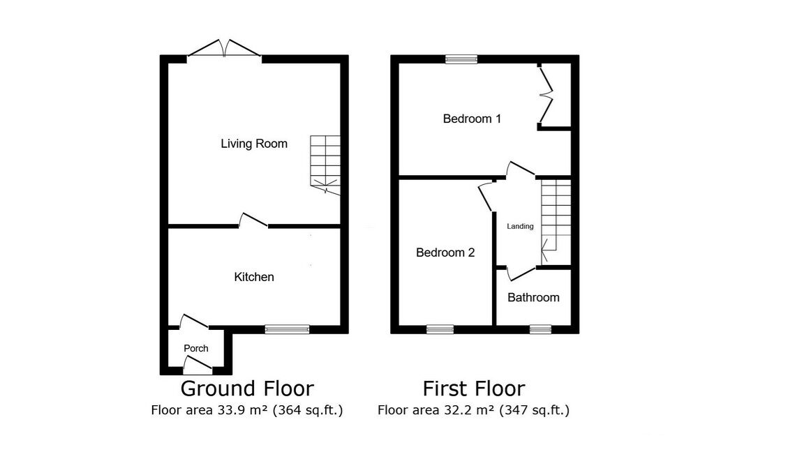 Floorplan of 2 bedroom Mid Terrace House to rent, Mallard Mews, Grimsby, Lincolnshire, DN32