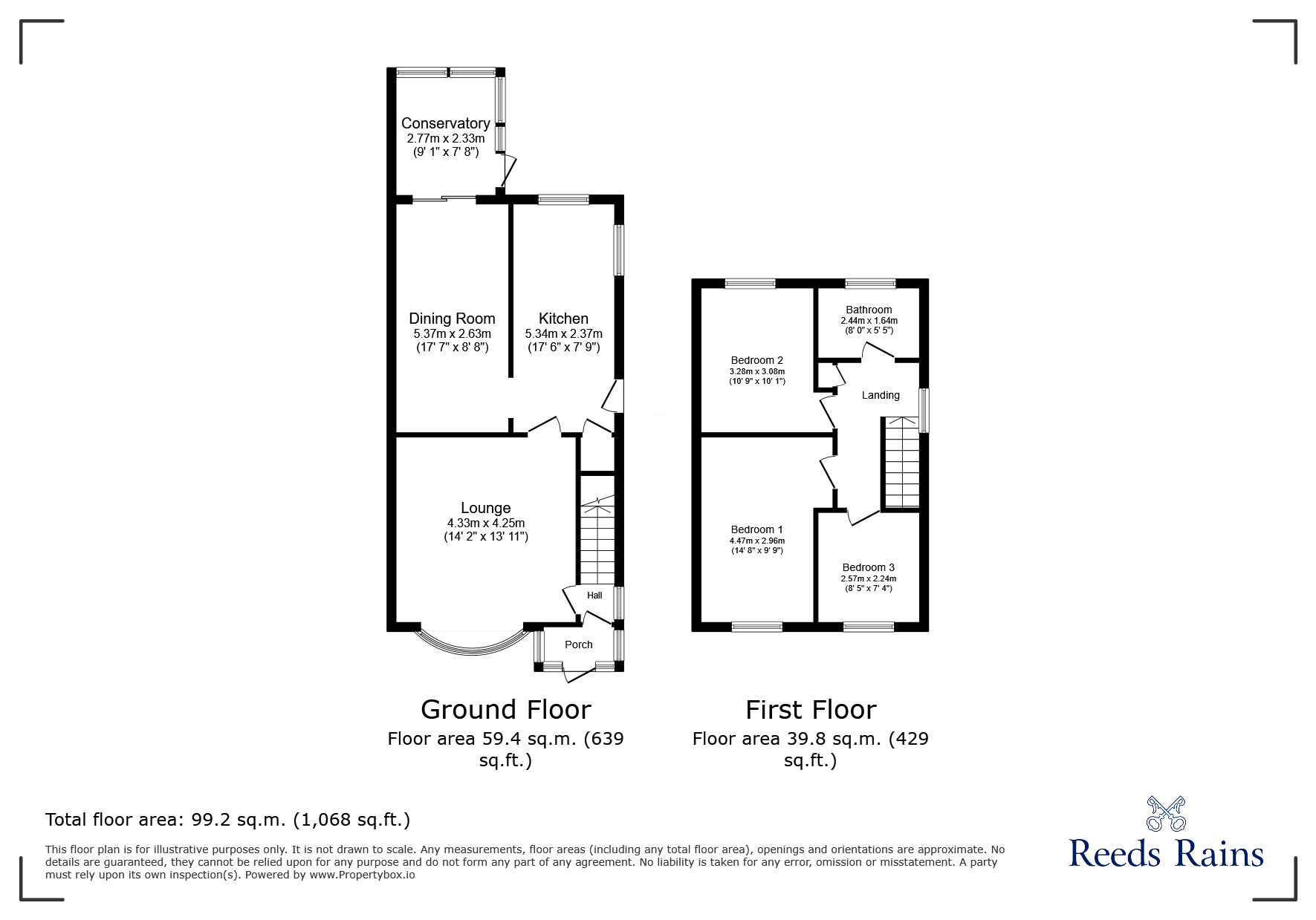 Floorplan of 3 bedroom Semi Detached House for sale, Yarrow Road, Grimsby, Lincolnshire, DN34