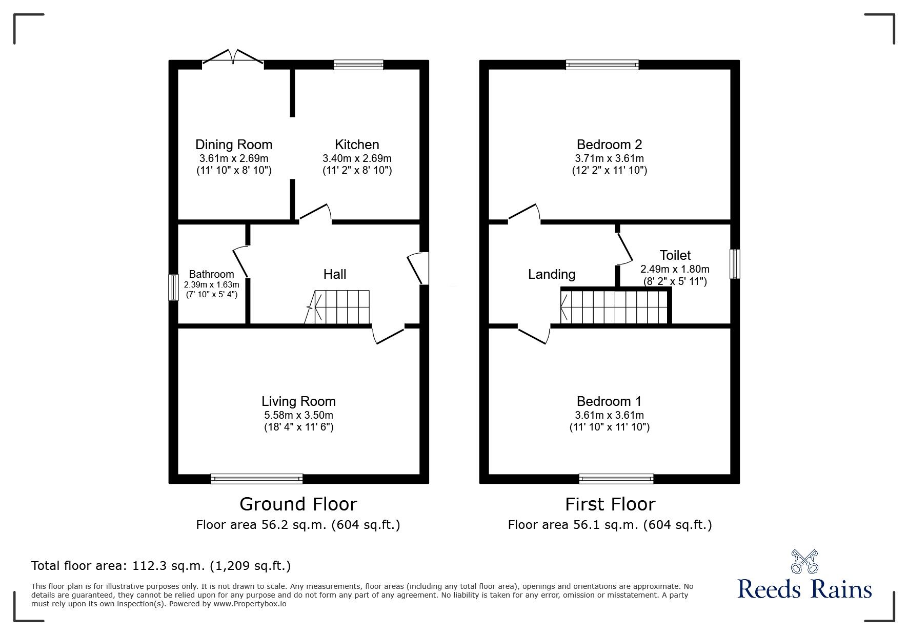 Floorplan of 2 bedroom Detached House for sale, Muirfield, Waltham, Lincolnshire, DN37
