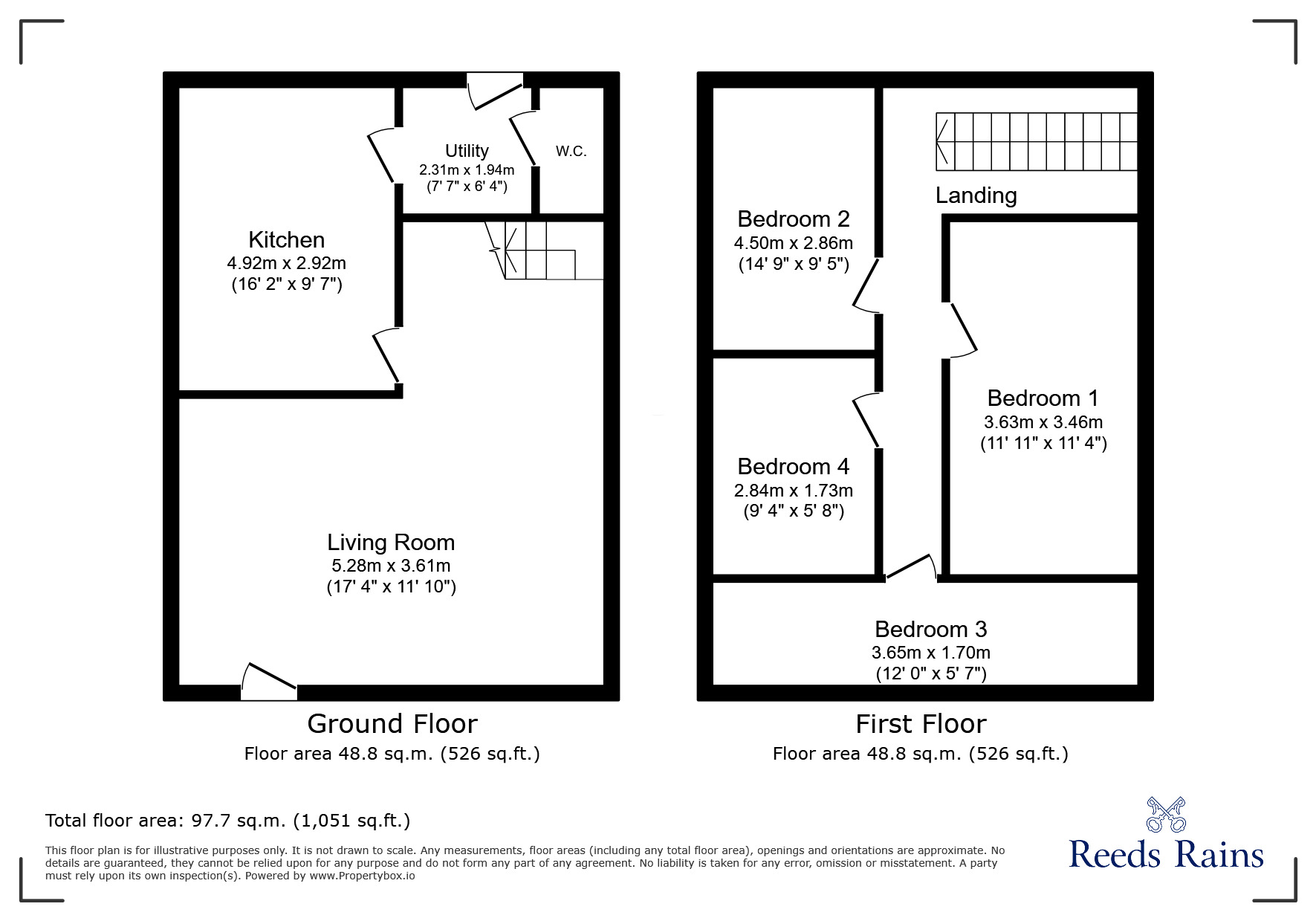 Floorplan of 3 bedroom Semi Detached House to rent, Salamander Close, Grimsby, Lincolnshire, DN31