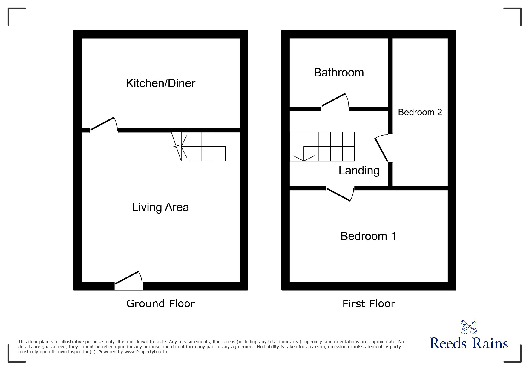Floorplan of 2 bedroom Semi Detached House to rent, Oxford Street, Grimsby, Lincolnshire, DN32