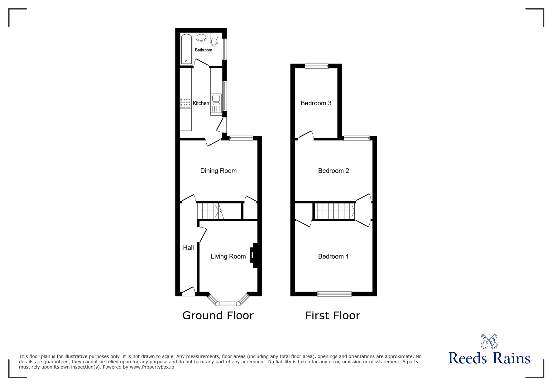 Floorplan of 3 bedroom Mid Terrace House for sale, Cromwell Road, Grimsby, Lincolnshire, DN31
