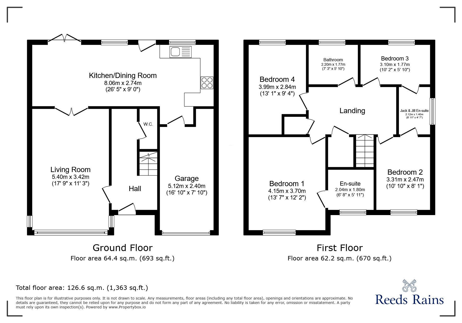 Floorplan of 4 bedroom Detached House for sale, Brunel Close, Grimsby, Lincolnshire, DN32