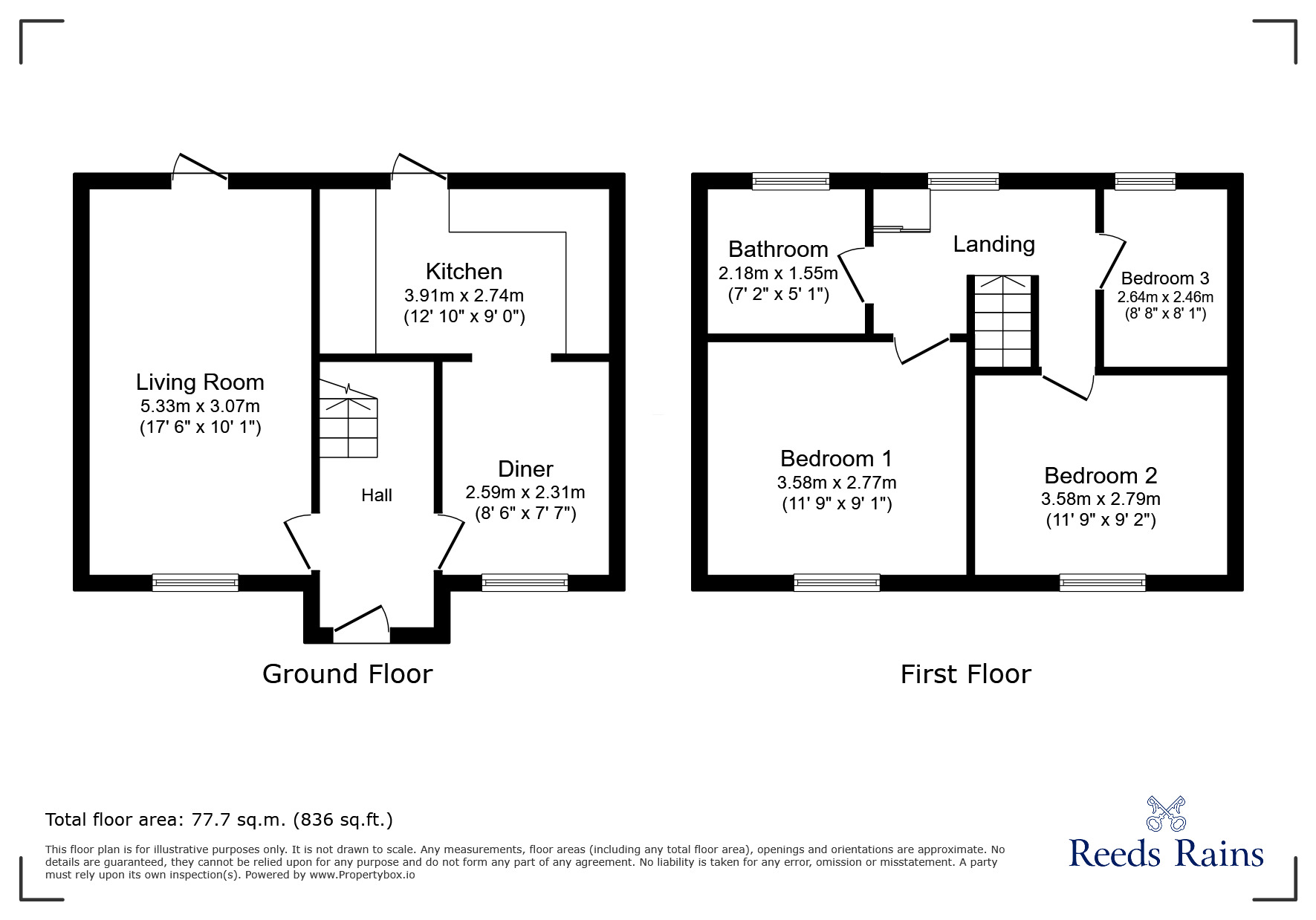 Floorplan of 3 bedroom End Terrace House for sale, Winthorpe Road, Grimsby, Lincolnshire, DN33