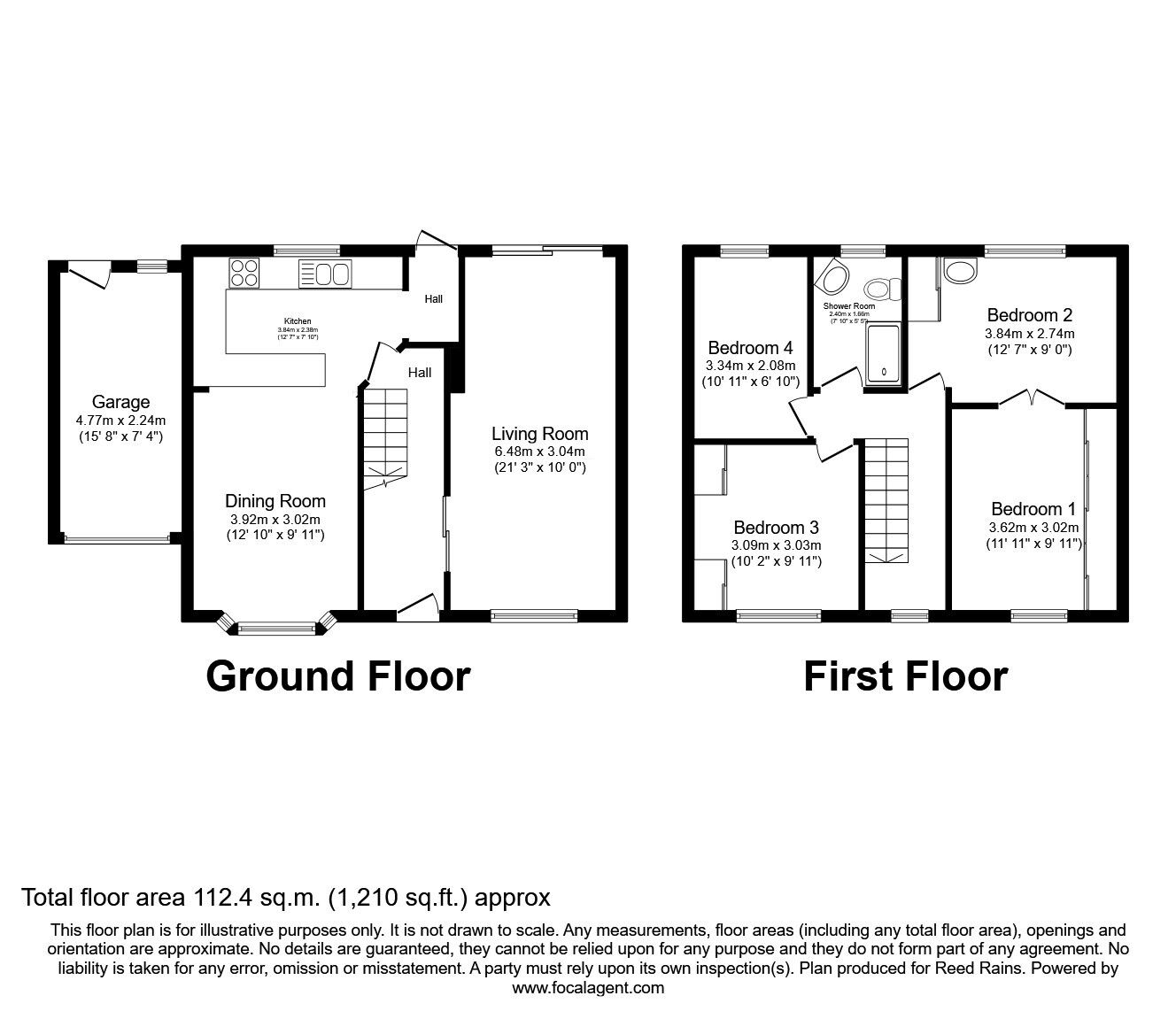 Floorplan of 3 bedroom Detached House for sale, Canterbury Drive, Grimsby, Lincolnshire, DN34