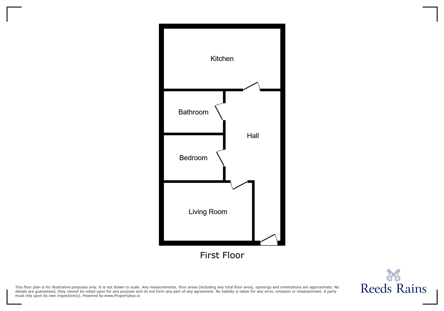 Floorplan of 1 bedroom Flat to rent, Hainton Avenue, Grimsby, Lincolnshire, DN32