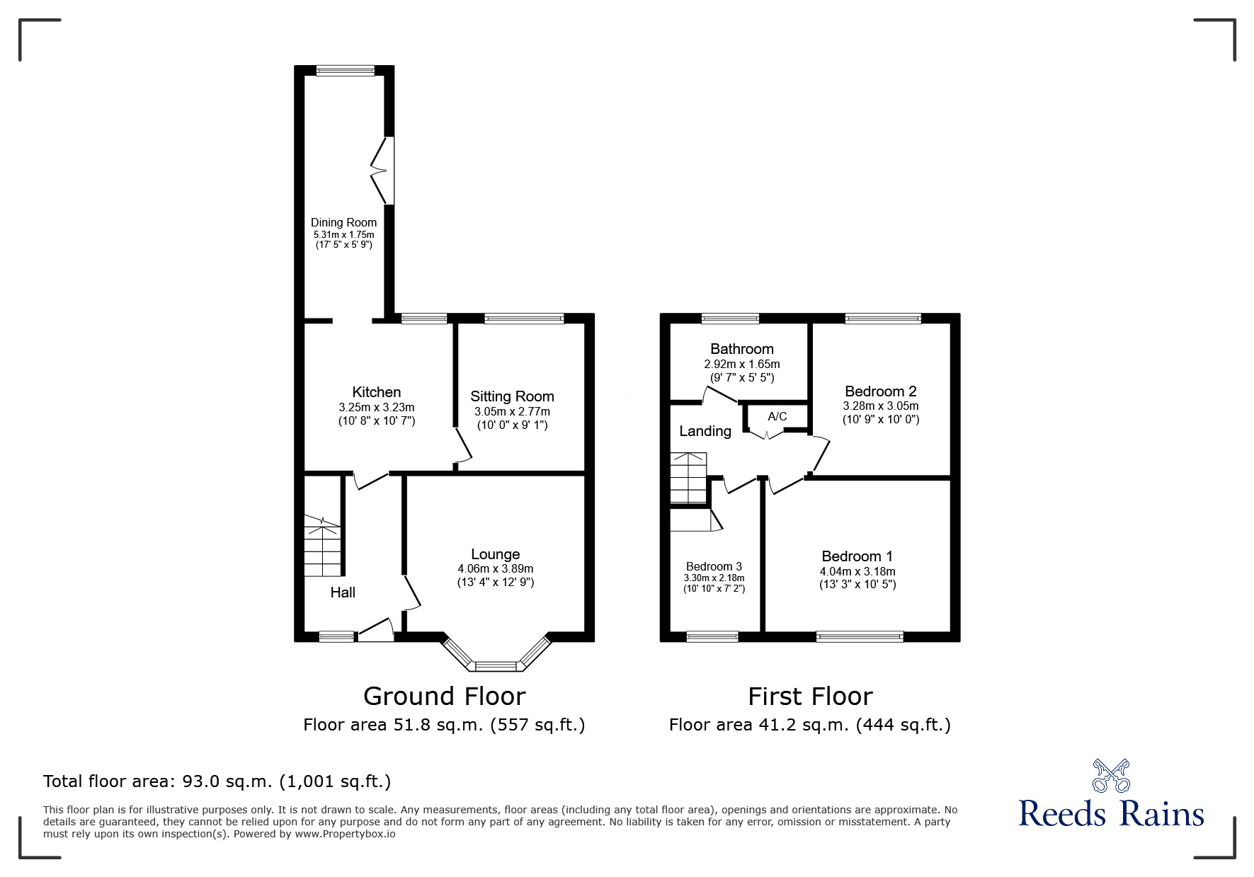 Floorplan of 3 bedroom Semi Detached House for sale, Normandy Road, Cleethorpes, Lincolnshire, DN35