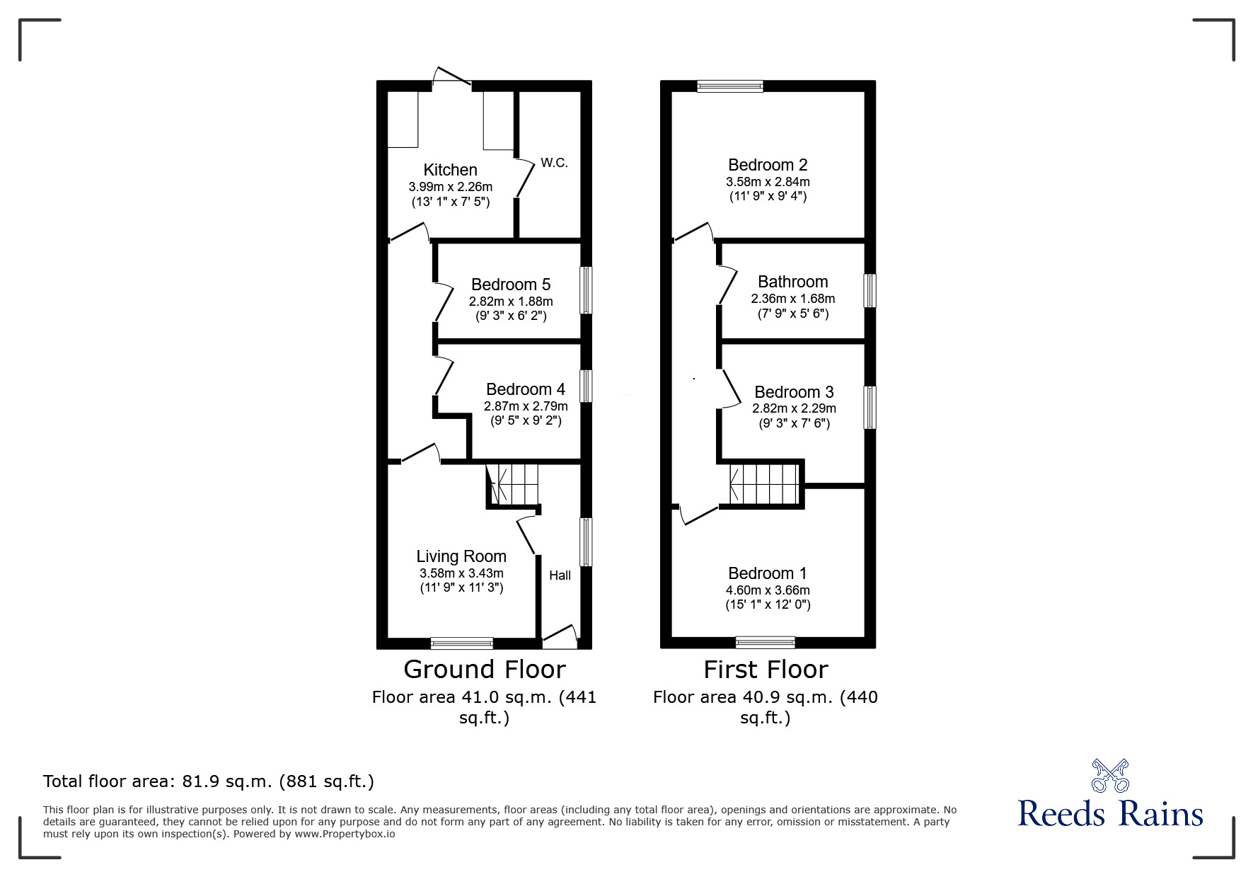 Floorplan of 5 bedroom End Terrace House for sale, Corporation Road, Grimsby, Lincolnshire, DN31