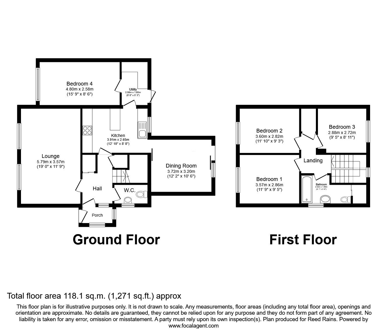 Floorplan of 3 bedroom Detached House for sale, Anderby Drive, Lincolnshire, DN37