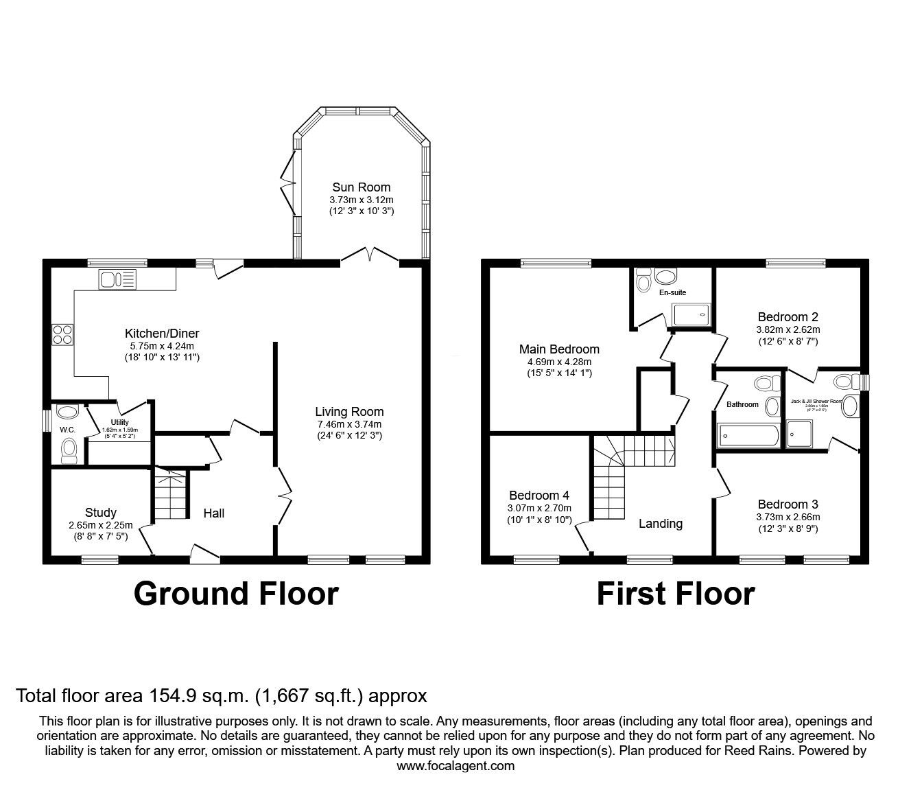 Floorplan of 4 bedroom Detached House for sale, Fallow Lane, Scartho Top, Lincolnshire, DN33