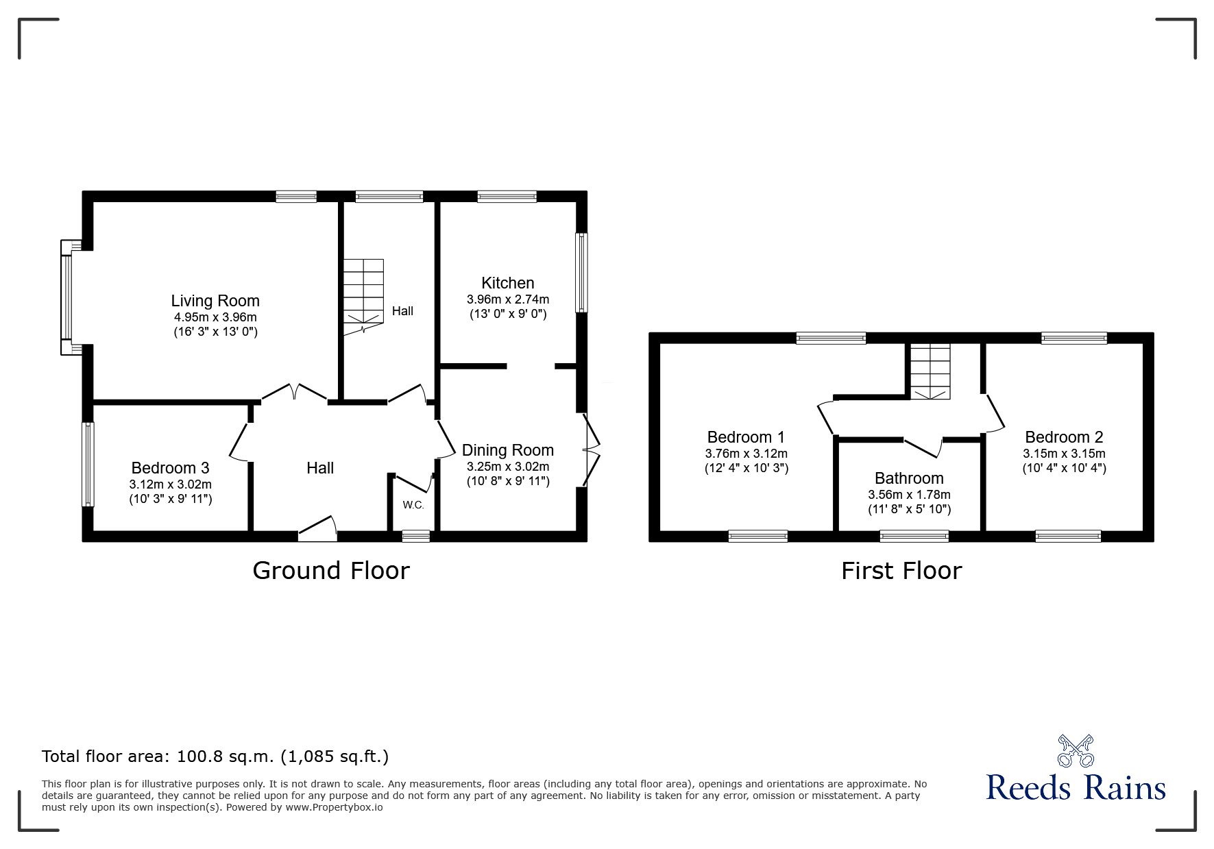 Floorplan of 3 bedroom Detached Bungalow for sale, Priors Close, New Waltham, Lincolnshire, DN36