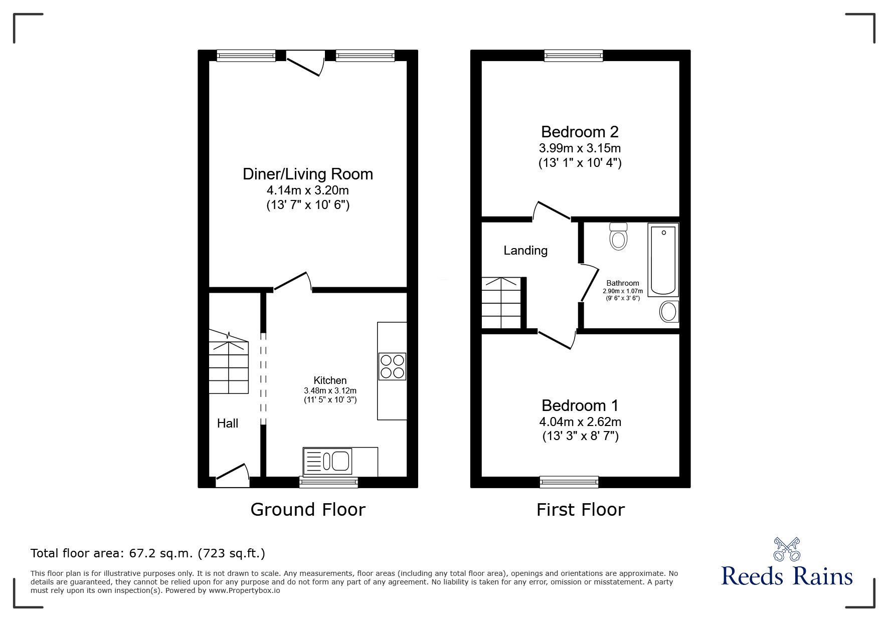 Floorplan of 2 bedroom Mid Terrace House for sale, Mansel Street, Grimsby, Lincolnshire, DN32