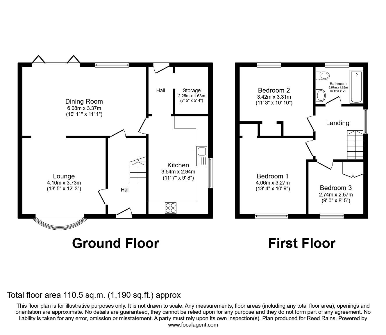 Floorplan of 3 bedroom Semi Detached House for sale, Station Road, Healing, Lincolnshire, DN41