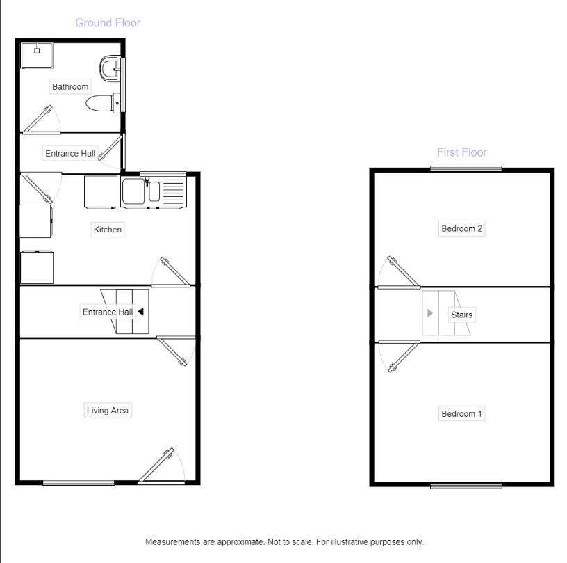 Floorplan of 2 bedroom End Terrace House to rent, Saunders Street, Grimsby, Lincolnshire, DN31