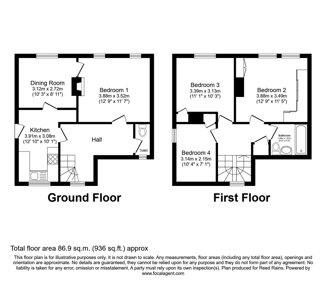 Floorplan of 3 bedroom Semi Detached House for sale, Crosby Road, Grimsby, Lincolnshire, DN33