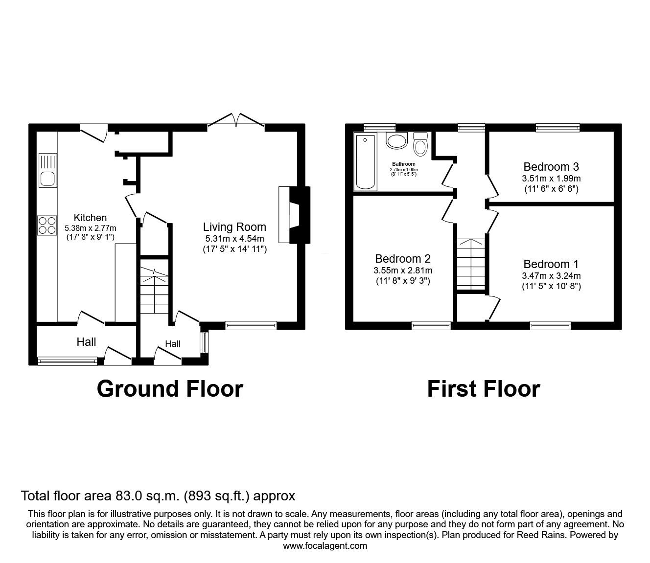 Floorplan of 3 bedroom Mid Terrace House for sale, St. Michaels Road, Grimsby, Lincolnshire, DN34