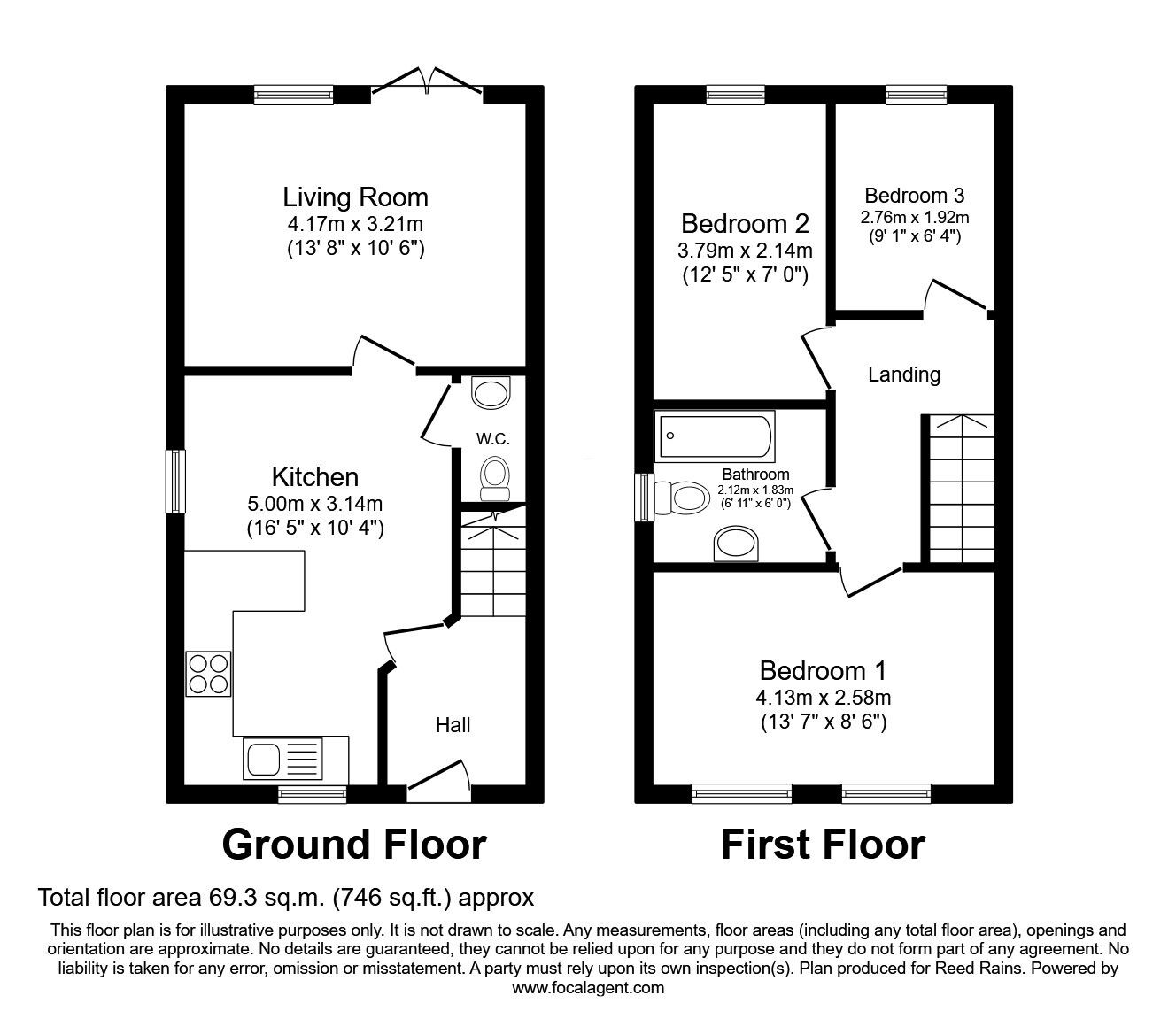 Floorplan of 3 bedroom Semi Detached House for sale, Sidings Road, Grimsby, Lincolnshire, DN31