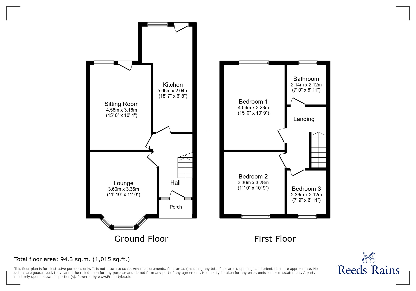 Floorplan of 3 bedroom Mid Terrace House for sale, Oliver Street, Cleethorpes, Lincolnshire, DN35