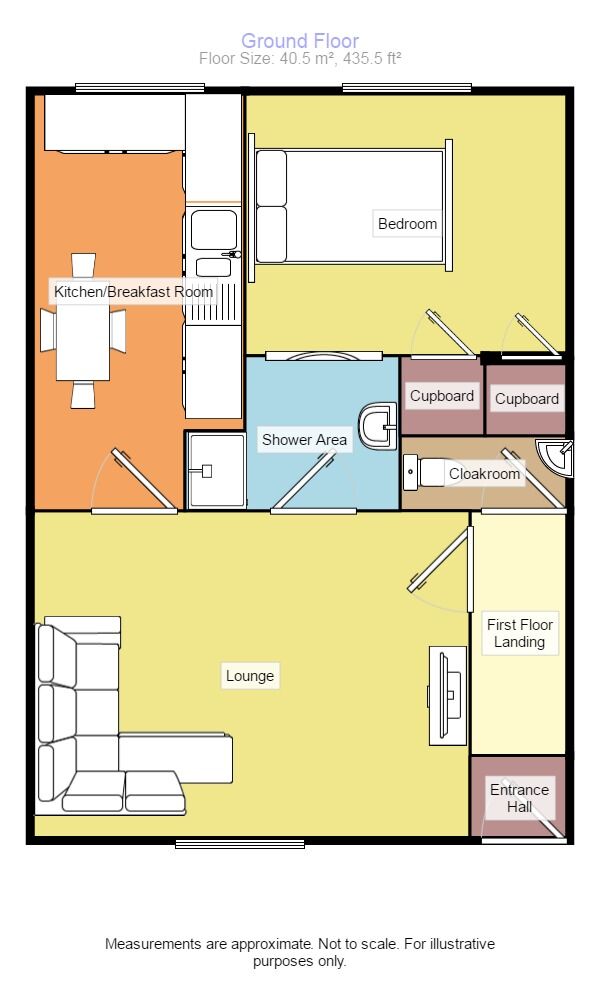 Floorplan of 1 bedroom Flat to rent, Cleveland Street, Guisborough, Cleveland, TS14