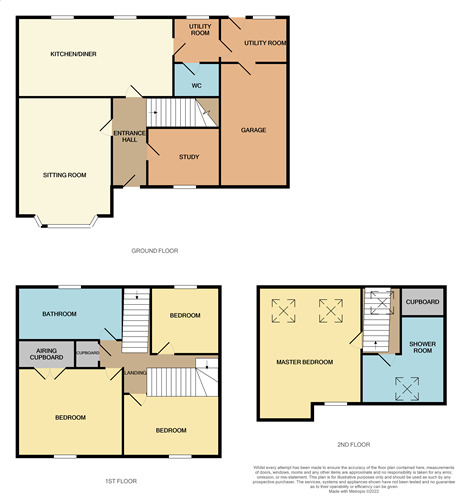 Floorplan of 4 bedroom Detached House for sale, Wilson Street, Cleveland, TS14