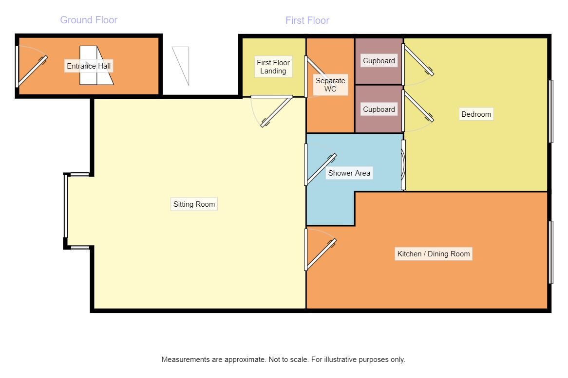 Floorplan of 1 bedroom Flat to rent, Cleveland Street, Guisborough, Cleveland, TS14