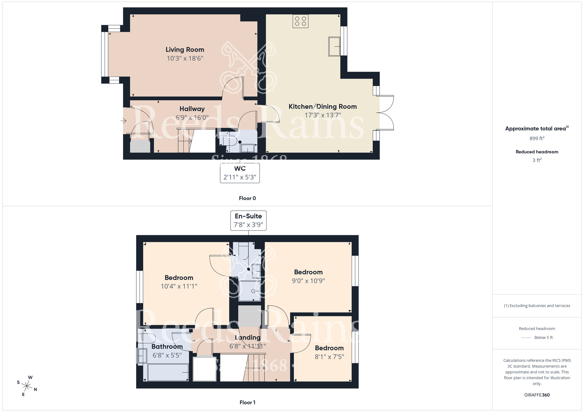 Floorplan of 3 bedroom Semi Detached House for sale, Maple Gardens, Guisborough, North Yorkshire, TS14
