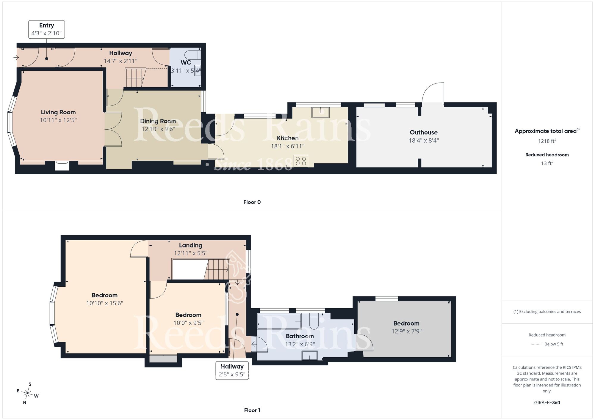 Floorplan of 3 bedroom Mid Terrace House for sale, Redcar Road, Guisborough, North Yorkshire, TS14