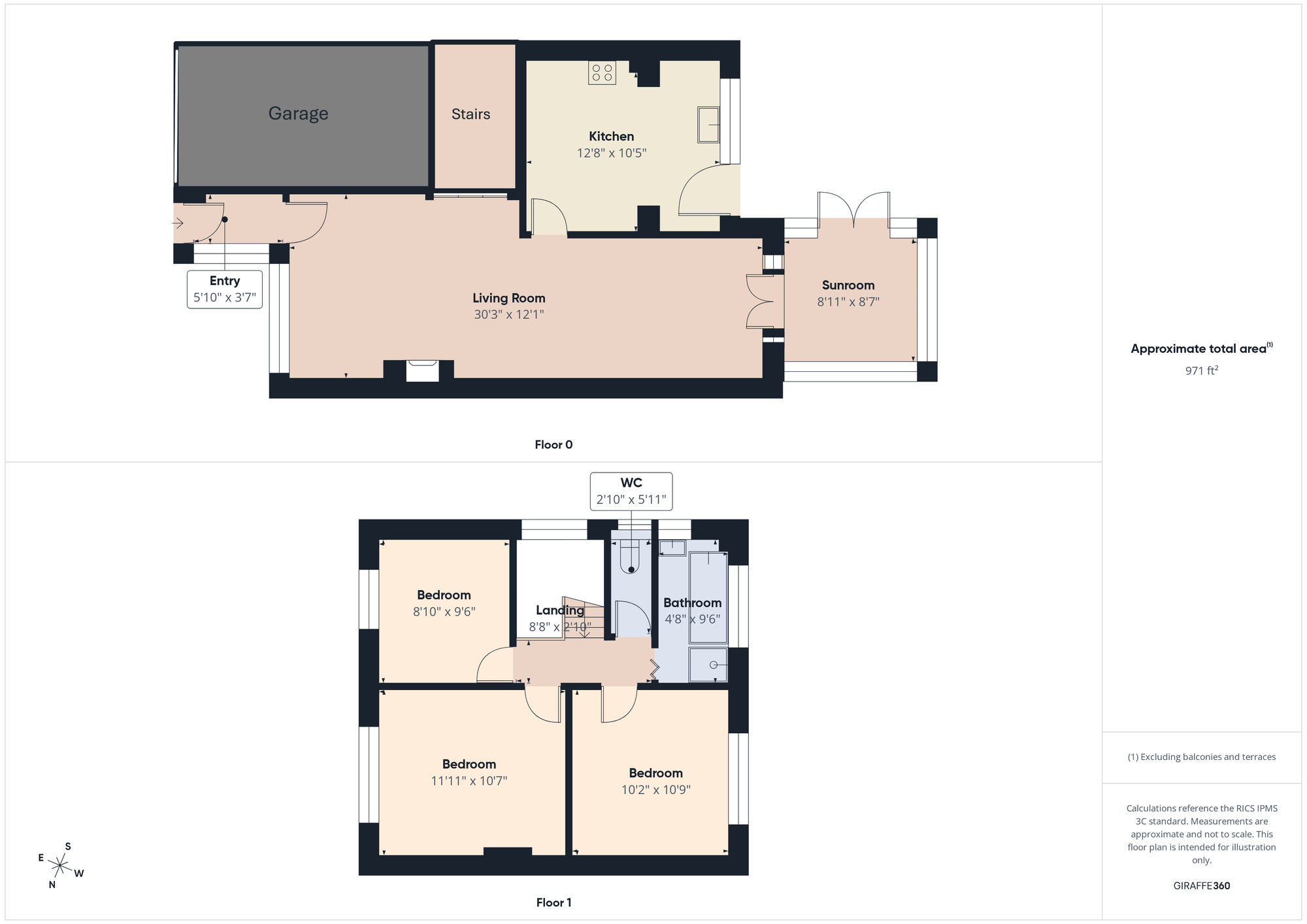 Floorplan of 3 bedroom Semi Detached House for sale, Enfield Chase, Guisborough, North Yorkshire, TS14