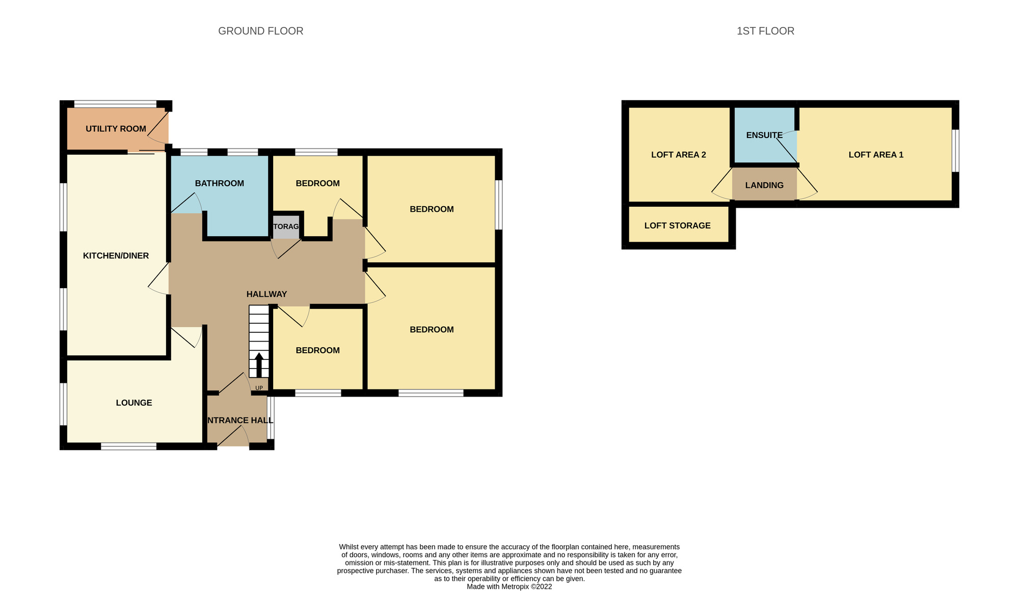 Floorplan of 4 bedroom Detached Bungalow for sale, Hutton Lane, Guisborough, North Yorkshire, TS14