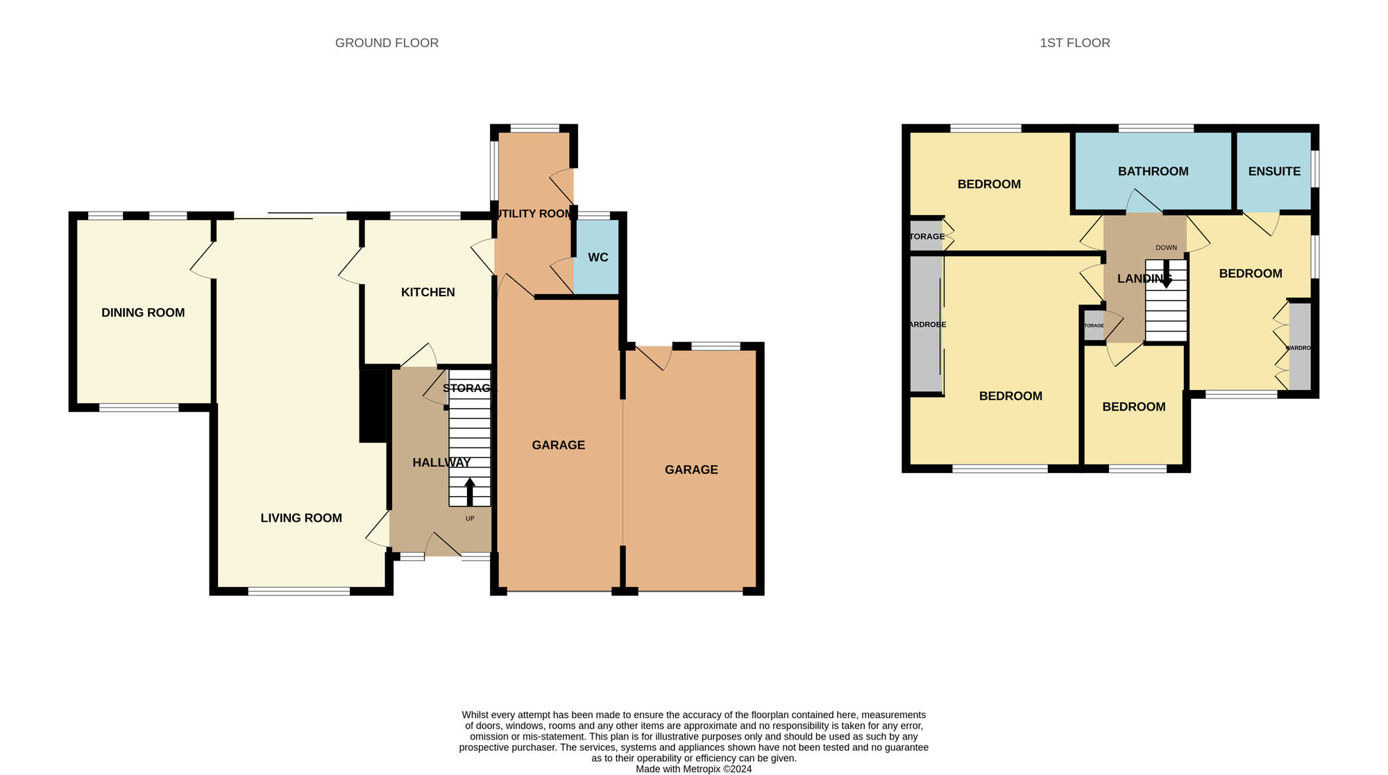 Floorplan of 4 bedroom Detached House for sale, Bryony Court, Guisborough, North Yorkshire, TS14