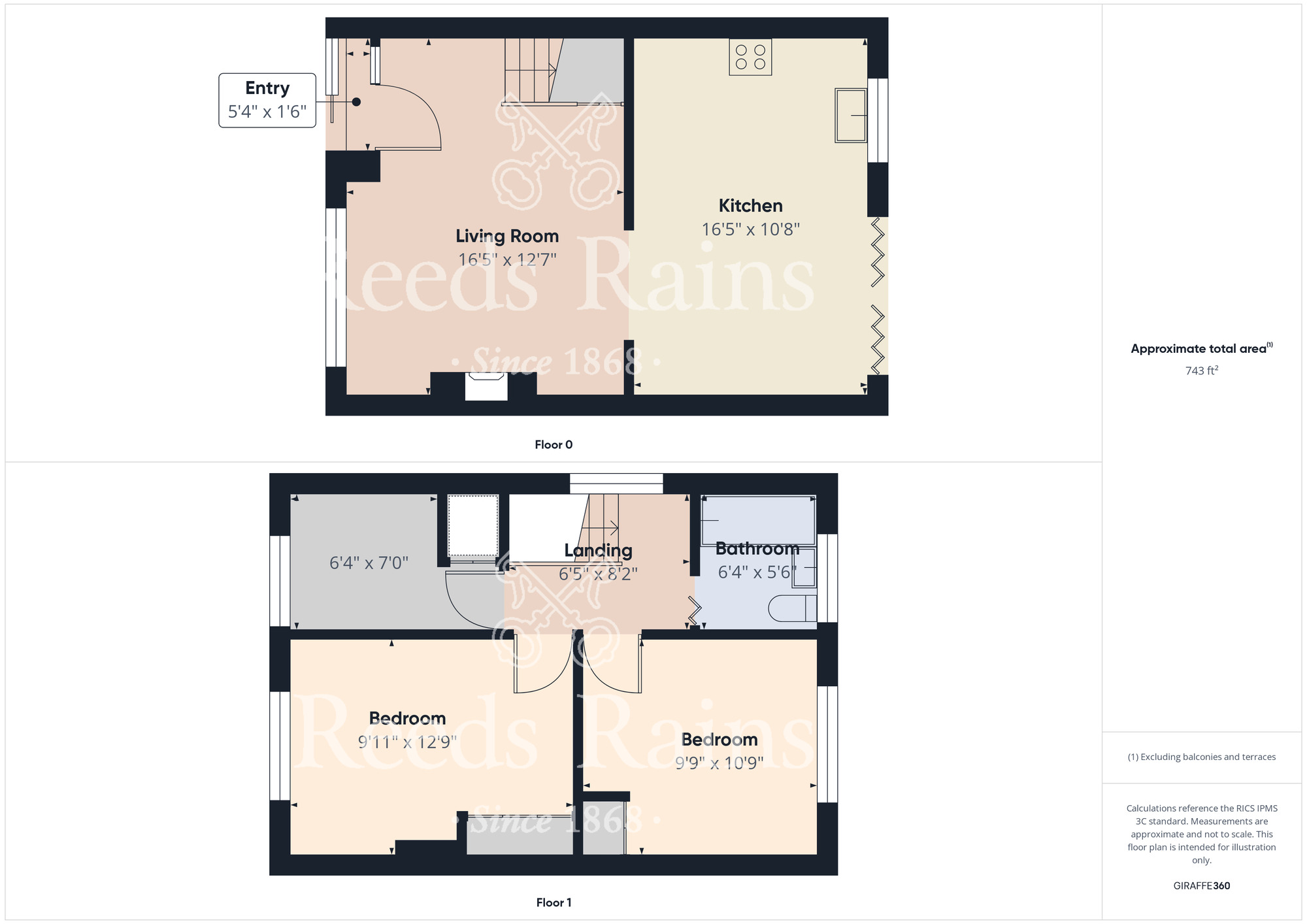 Floorplan of 3 bedroom Semi Detached House for sale, Auckland Way, Stockton-on-Tees, Durham, TS18