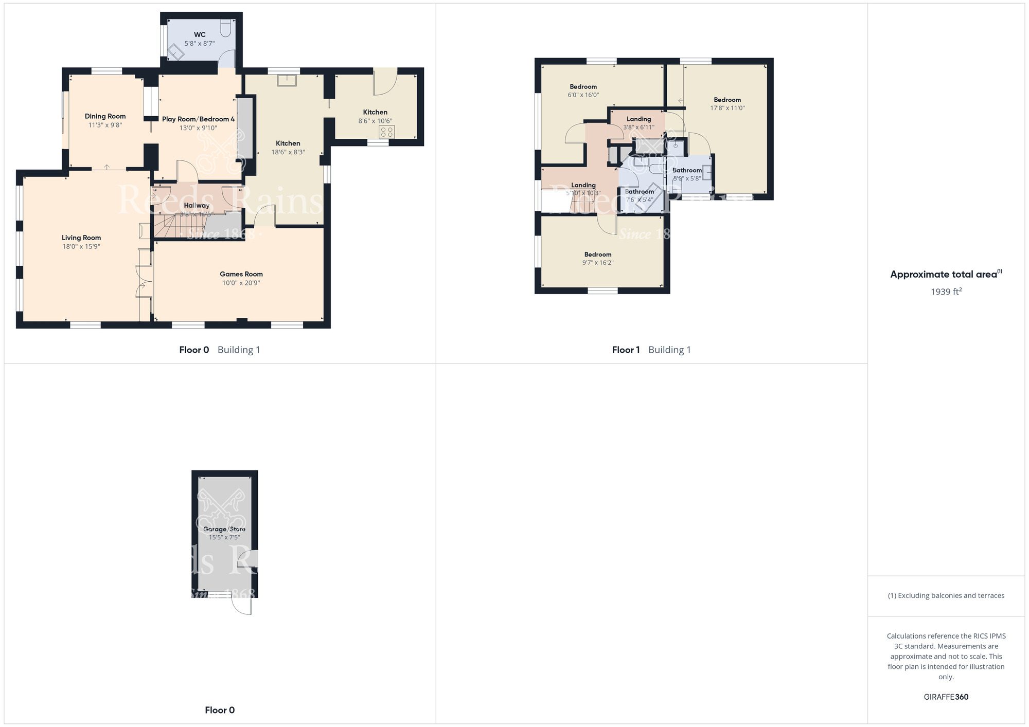 Floorplan of 4 bedroom Detached House for sale, Flatts Lane, Nunthorpe, Cleveland, TS7