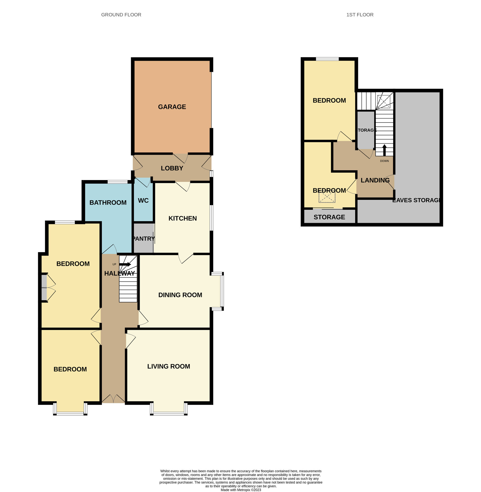 Floorplan of 4 bedroom Semi Detached Bungalow for sale, West End, Guisborough, North Yorkshire, TS14