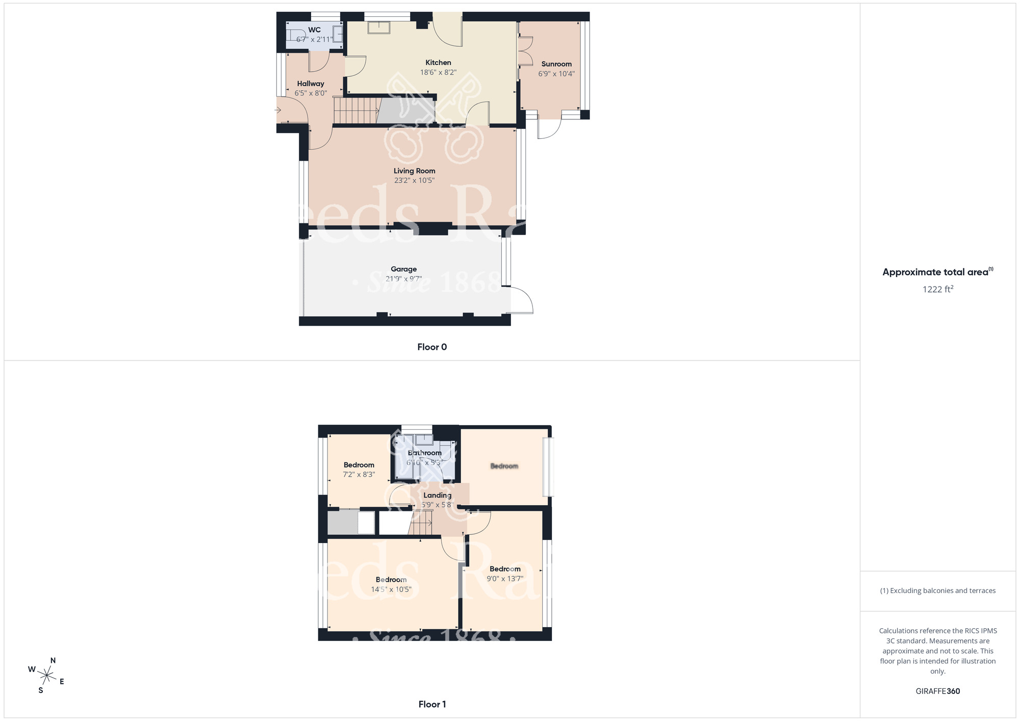 Floorplan of 4 bedroom Detached House for sale, Glendale, Guisborough, North Yorkshire, TS14