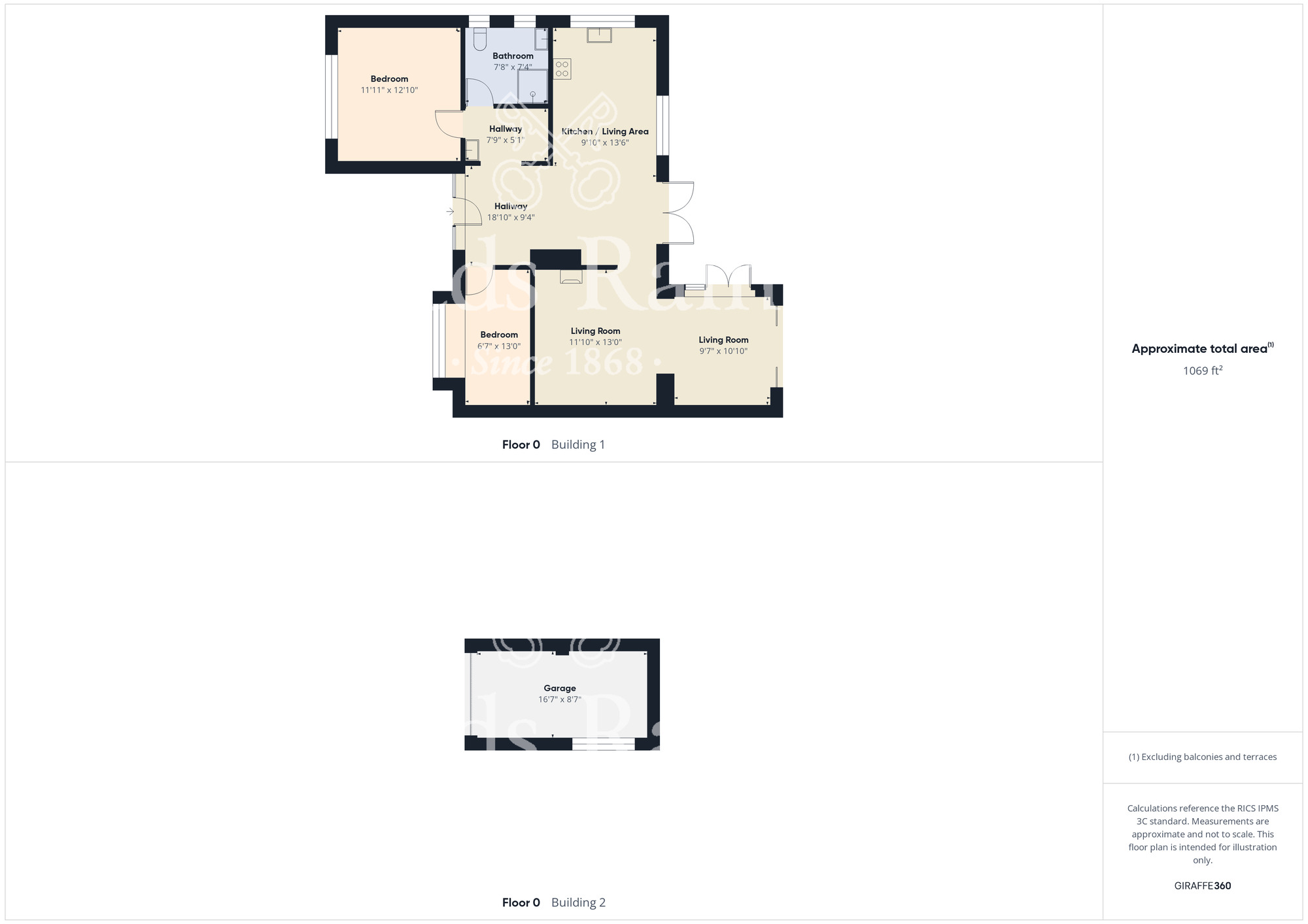 Floorplan of 2 bedroom Detached Bungalow for sale, Hutton Village, Guisborough, North Yorkshire, TS14