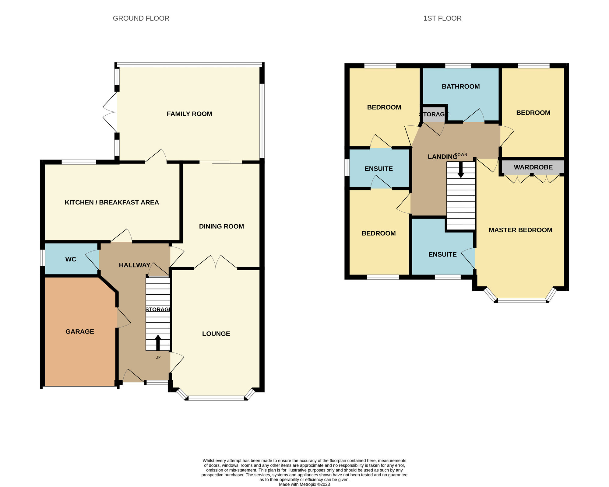 Floorplan of 4 bedroom Detached House for sale, Heslington Gardens, Guisborough, North Yorkshire, TS14