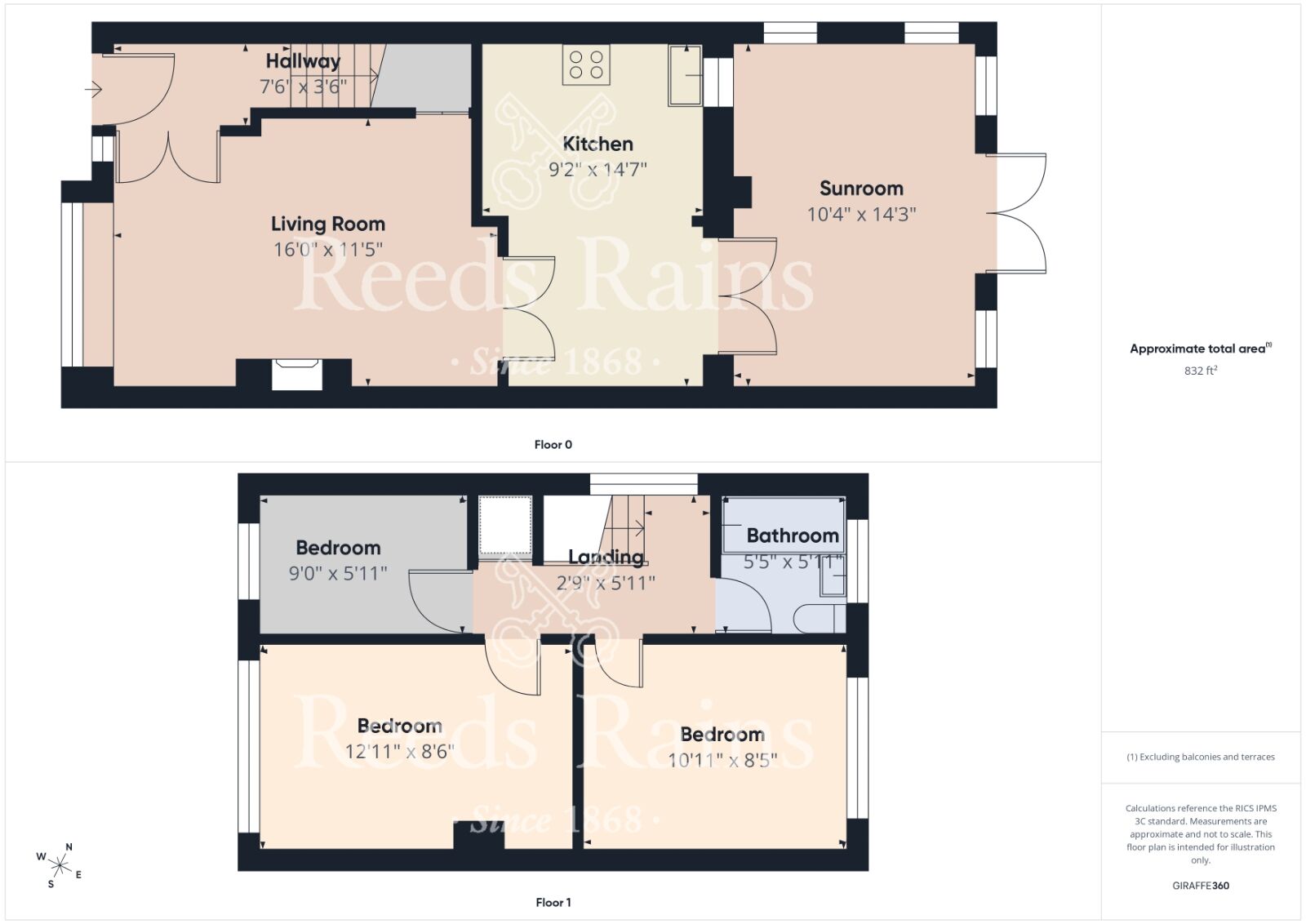 Floorplan of 3 bedroom Detached House for sale, Brocklesby Road, Guisborough, North Yorkshire, TS14