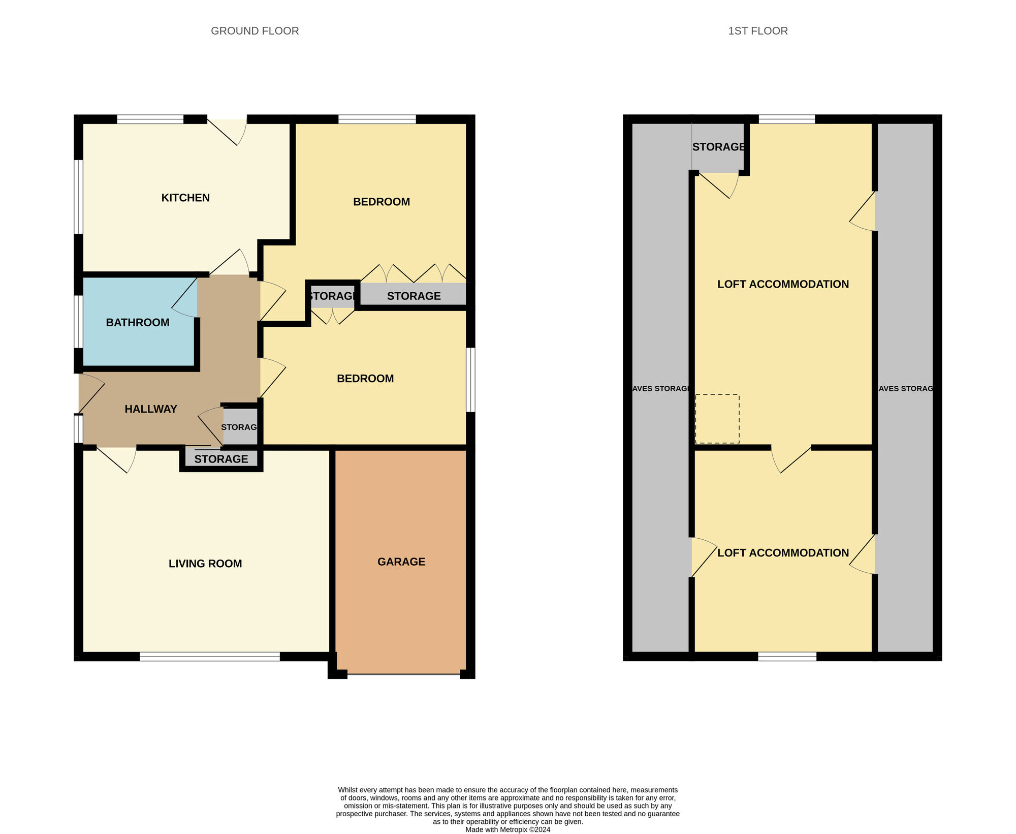 Floorplan of 2 bedroom Detached Bungalow for sale, Rosecroft Avenue, Loftus, North Yorkshire, TS13