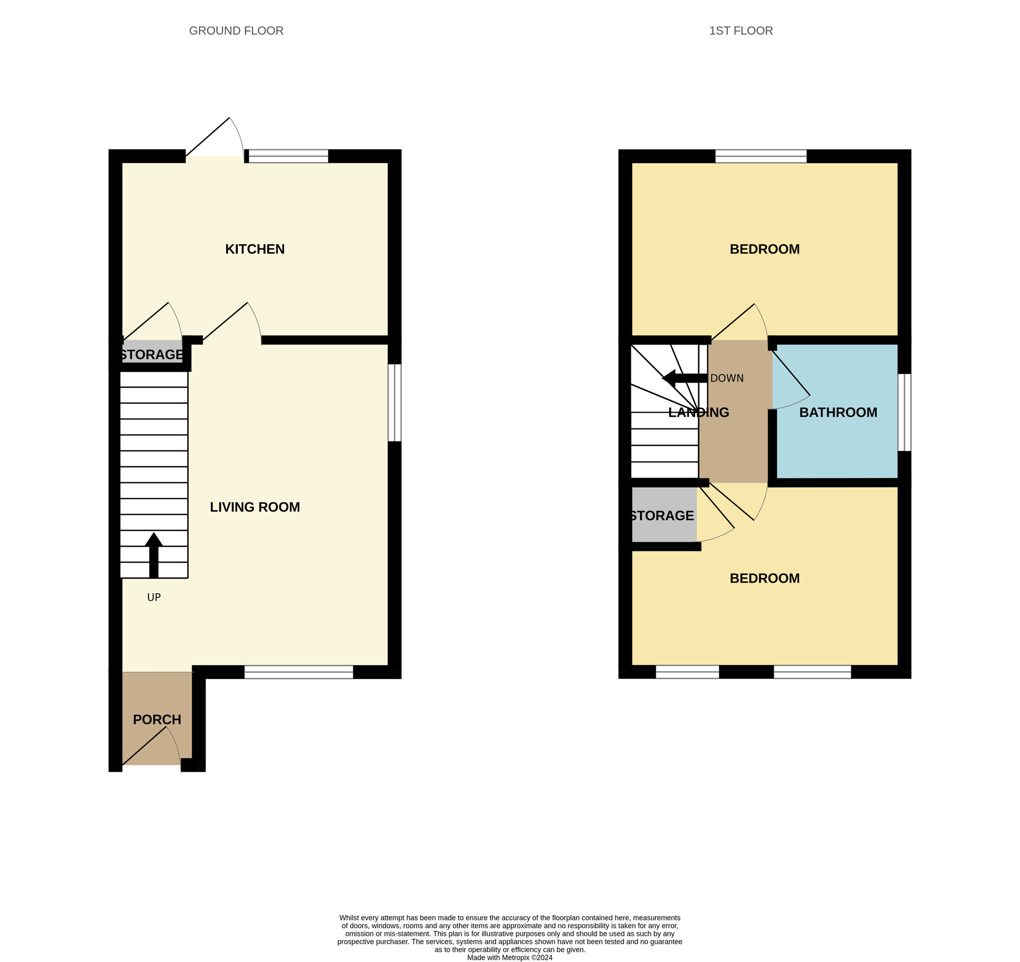 Floorplan of 2 bedroom End Terrace House for sale, New Road, Guisborough, North Yorkshire, TS14