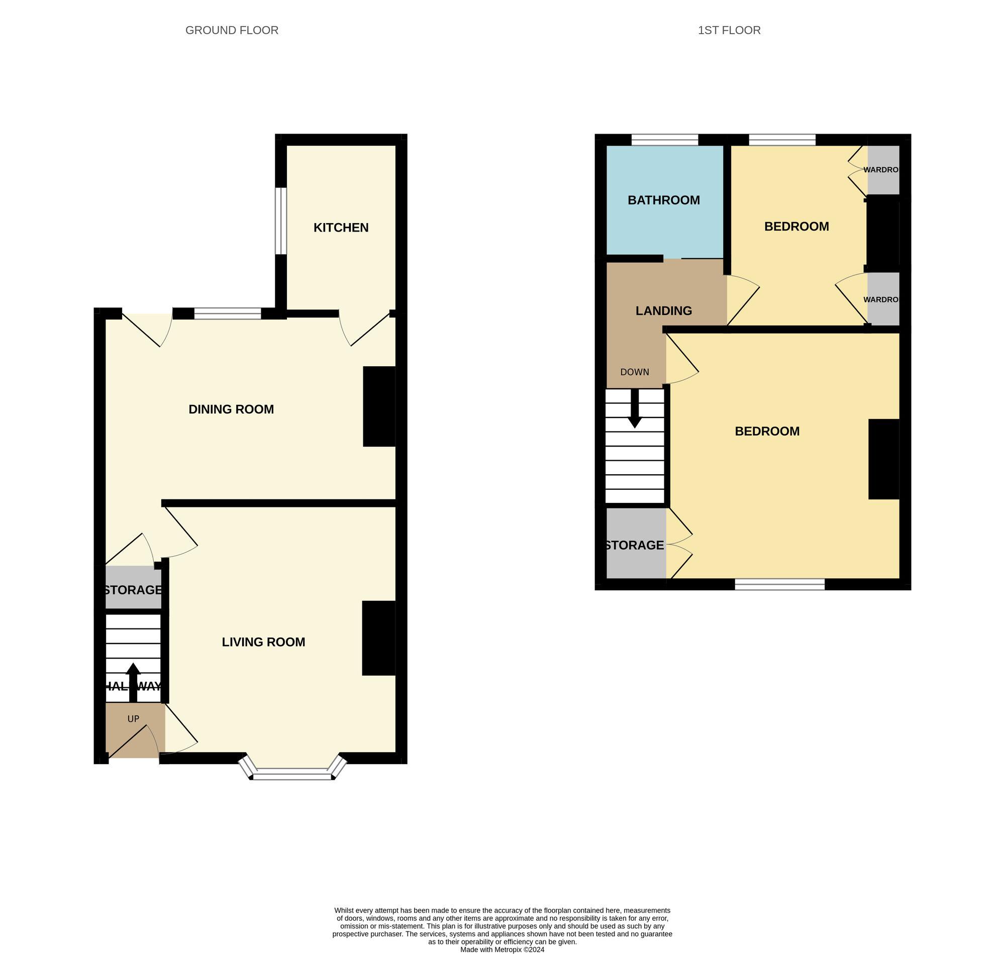 Floorplan of 2 bedroom Mid Terrace House for sale, Belmangate, Guisborough, North Yorkshire, TS14