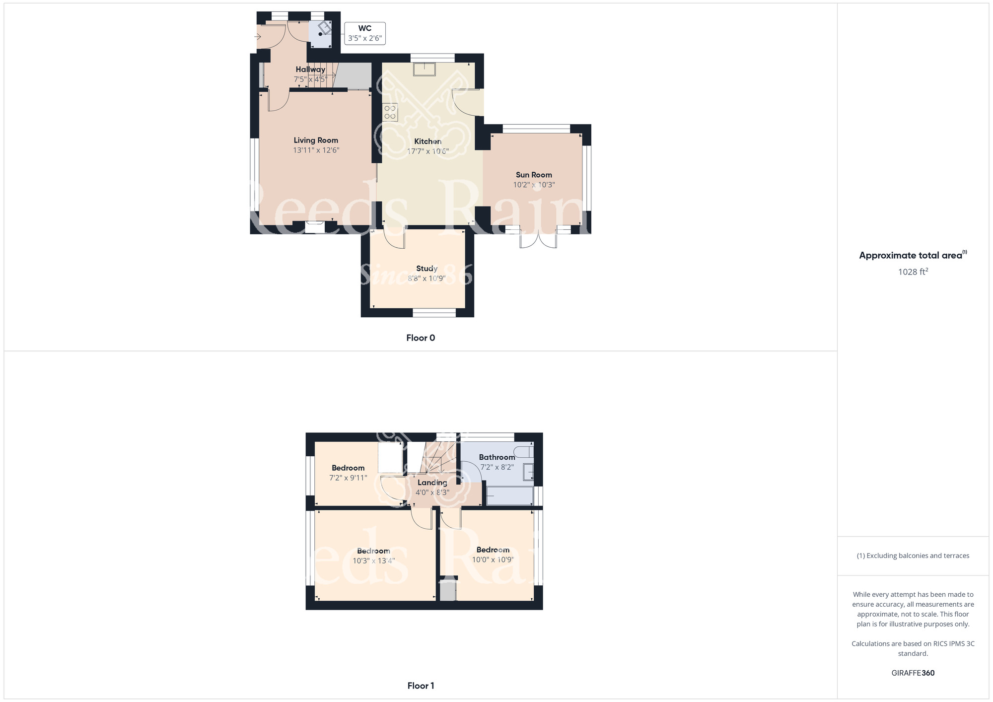 Floorplan of 3 bedroom Detached House for sale, Melrose Crescent, Guisborough, North Yorkshire, TS14
