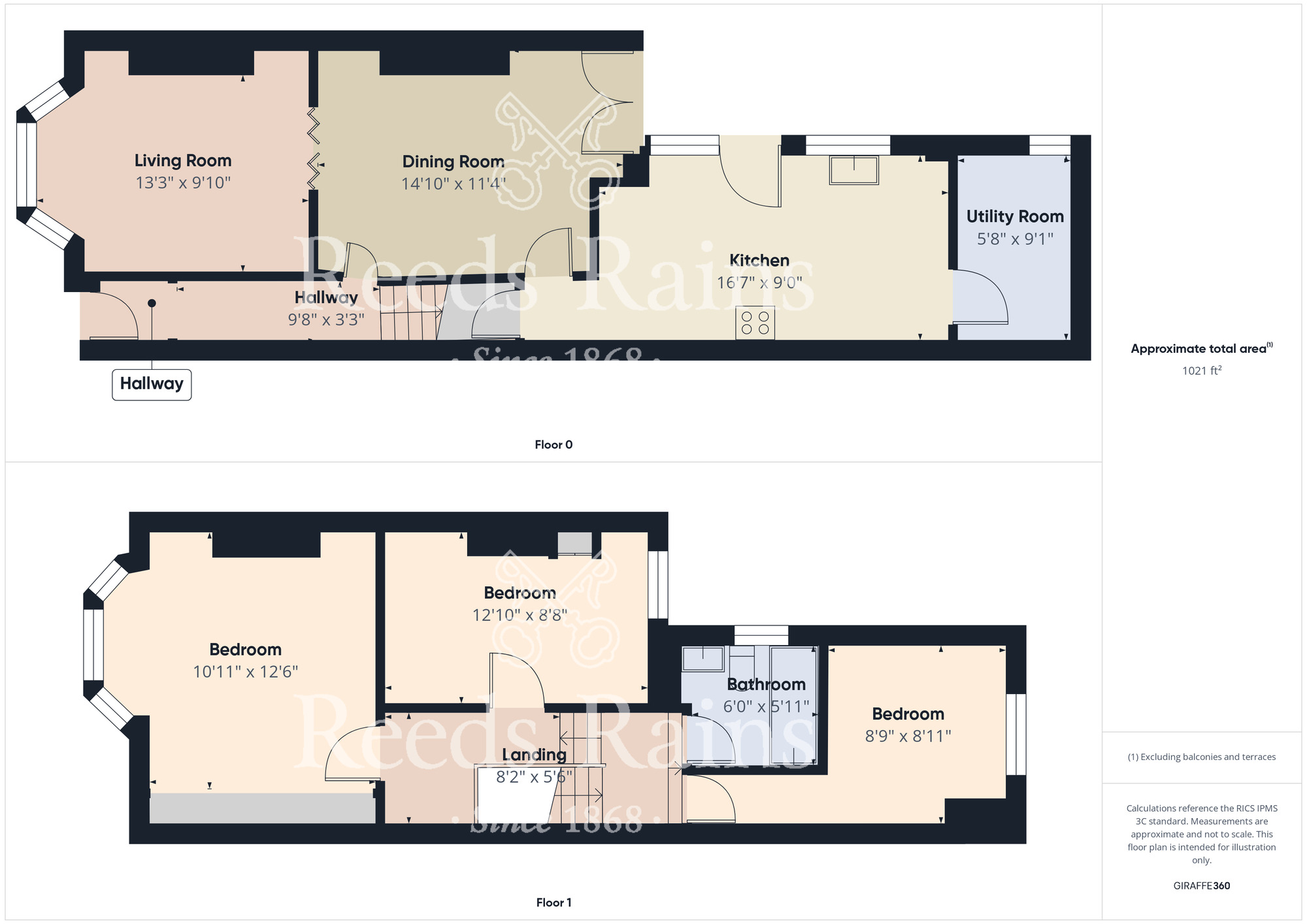Floorplan of 3 bedroom Mid Terrace House for sale, Eskdale Terrace, Guisborough, North Yorkshire, TS14