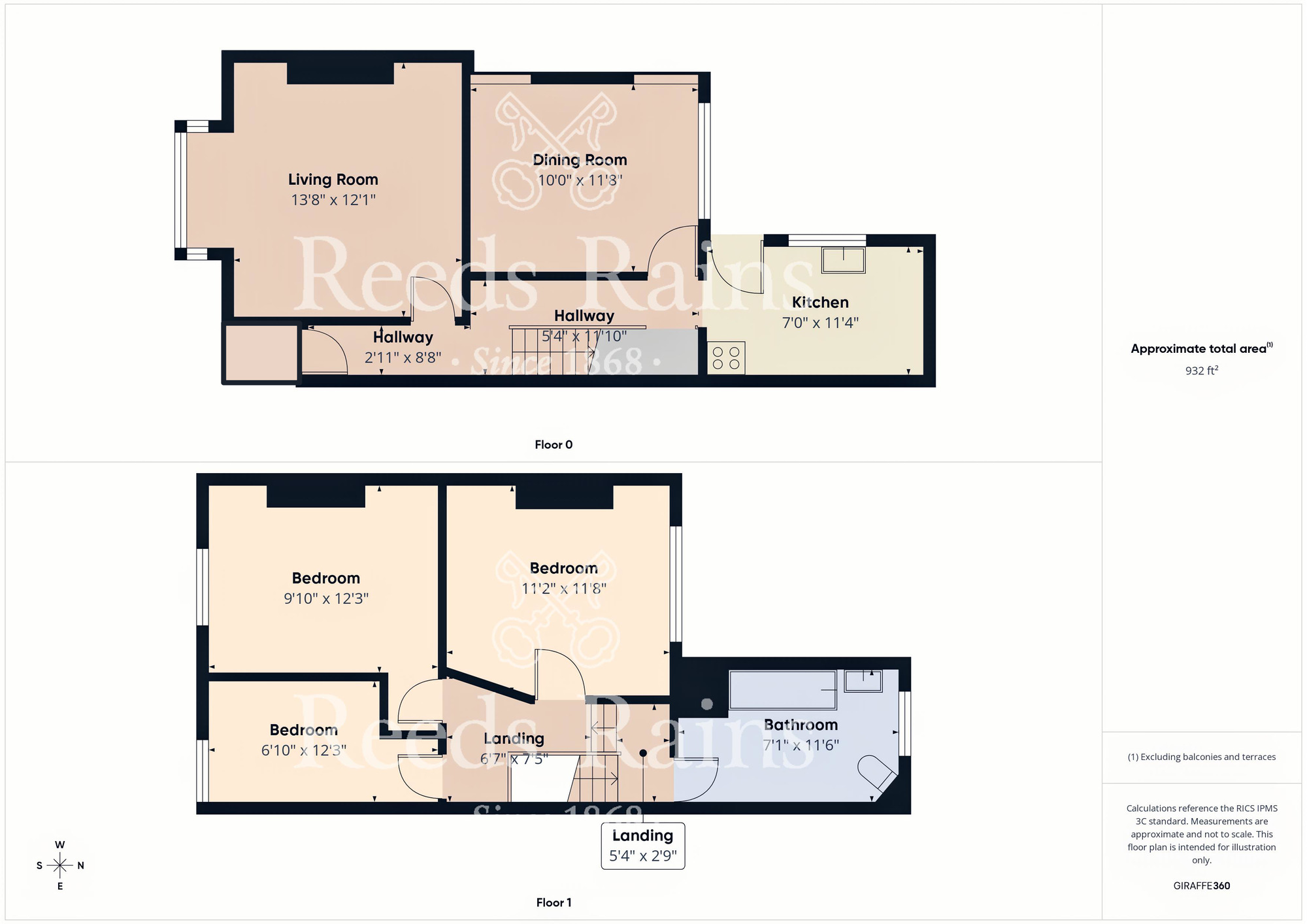 Floorplan of 3 bedroom End Terrace House for sale, Westgate, Guisborough, North Yorkshire, TS14