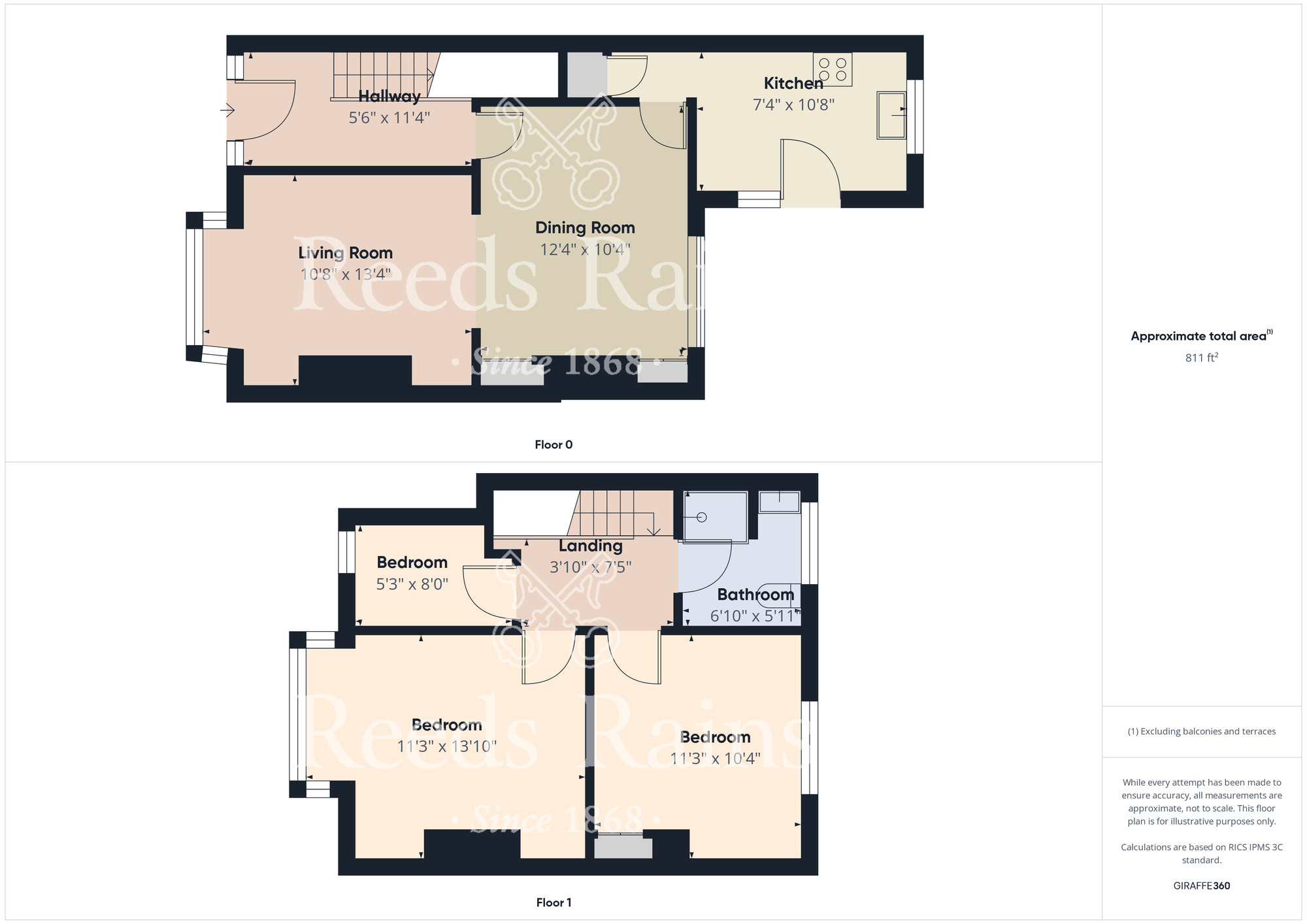 Floorplan of 3 bedroom Mid Terrace House for sale, Park Lane, Guisborough, North Yorkshire, TS14