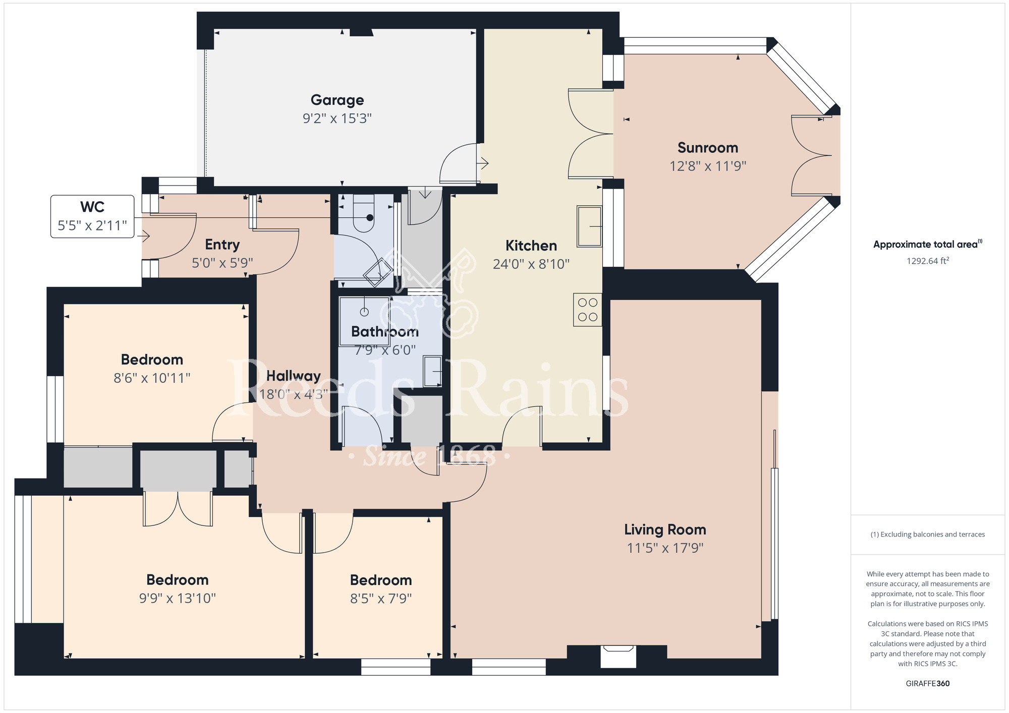 Floorplan of 3 bedroom Detached Bungalow for sale, Campion Drive, North Yorkshire, TS14