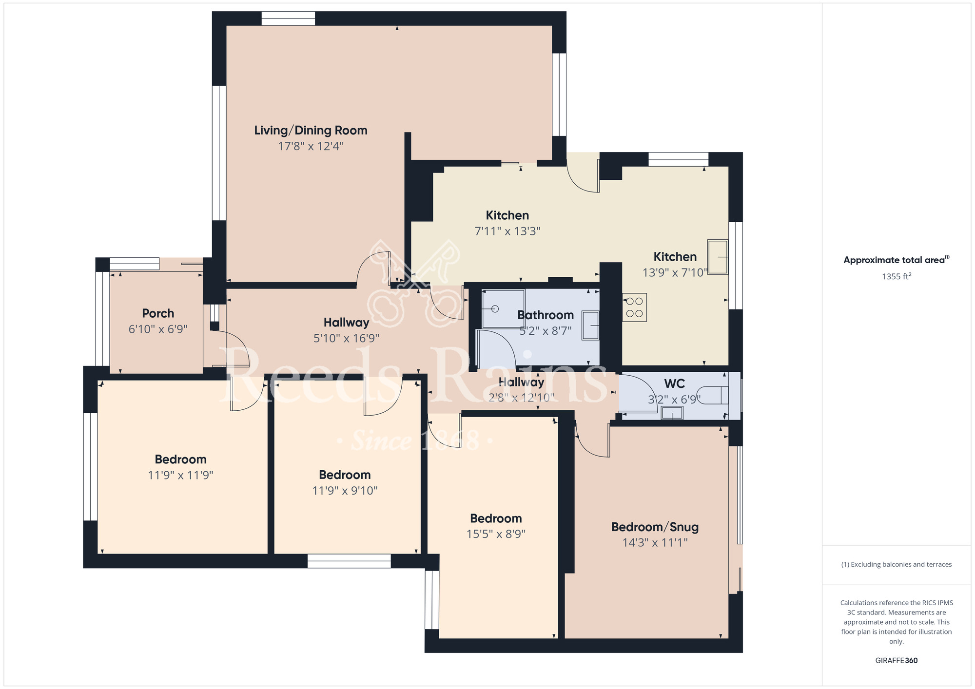 Floorplan of 4 bedroom Detached Bungalow for sale, Hutton Lane, Guisborough, North Yorkshire, TS14