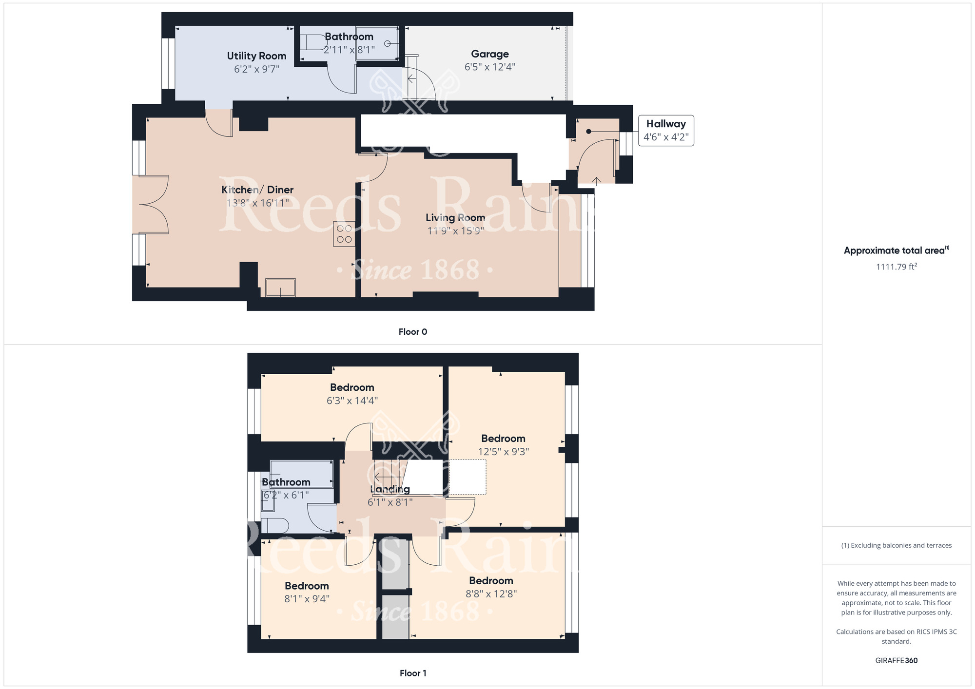 Floorplan of 4 bedroom Semi Detached House for sale, Hawkstone Close, Guisborough, North Yorkshire, TS14