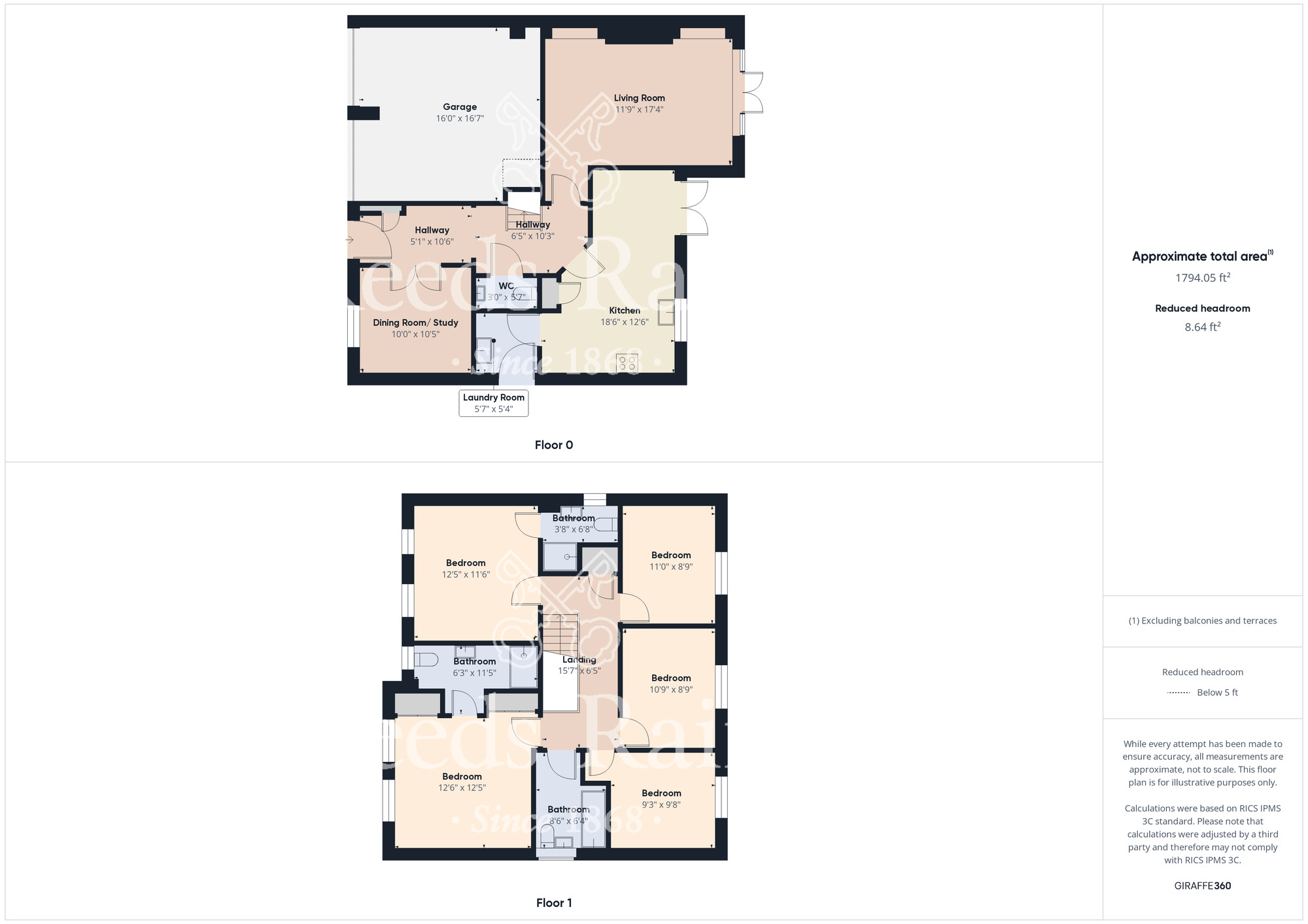 Floorplan of 5 bedroom Detached House for sale, Goldfinch Gardens, Guisborough, North Yorkshire, TS14